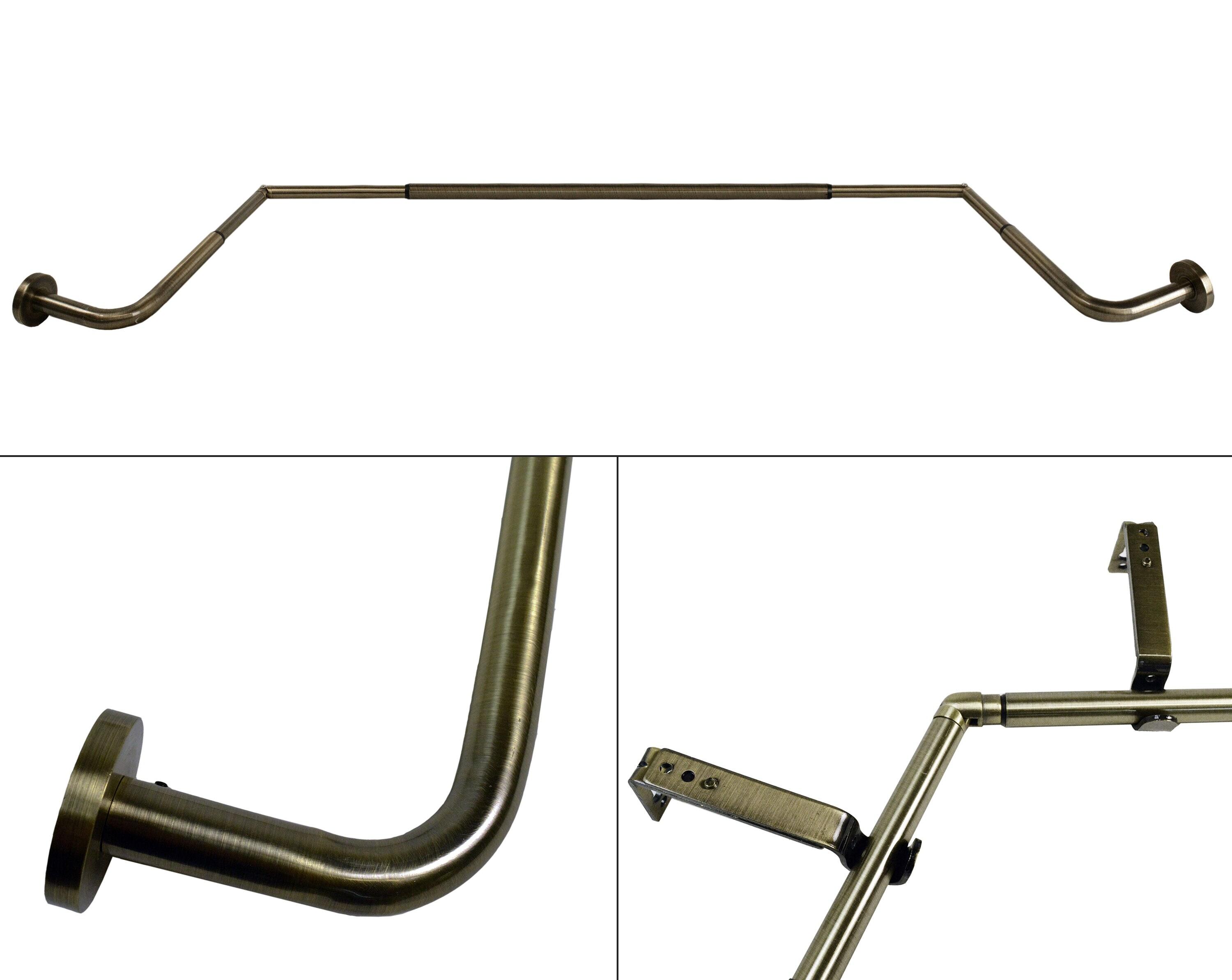 Symple Stuff Adosinha Steel Adjustable Single Curtain Rod