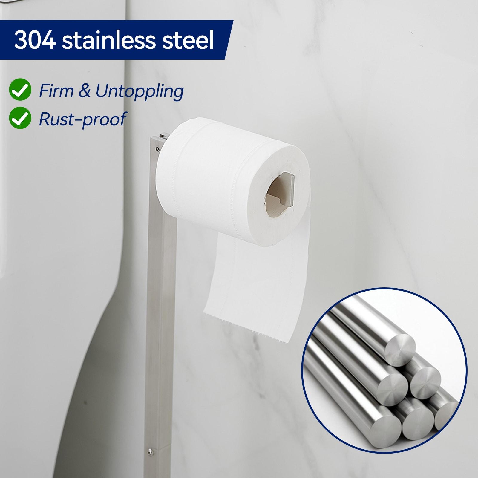 Free Standing Toilet Paper Holder with Weighted Base