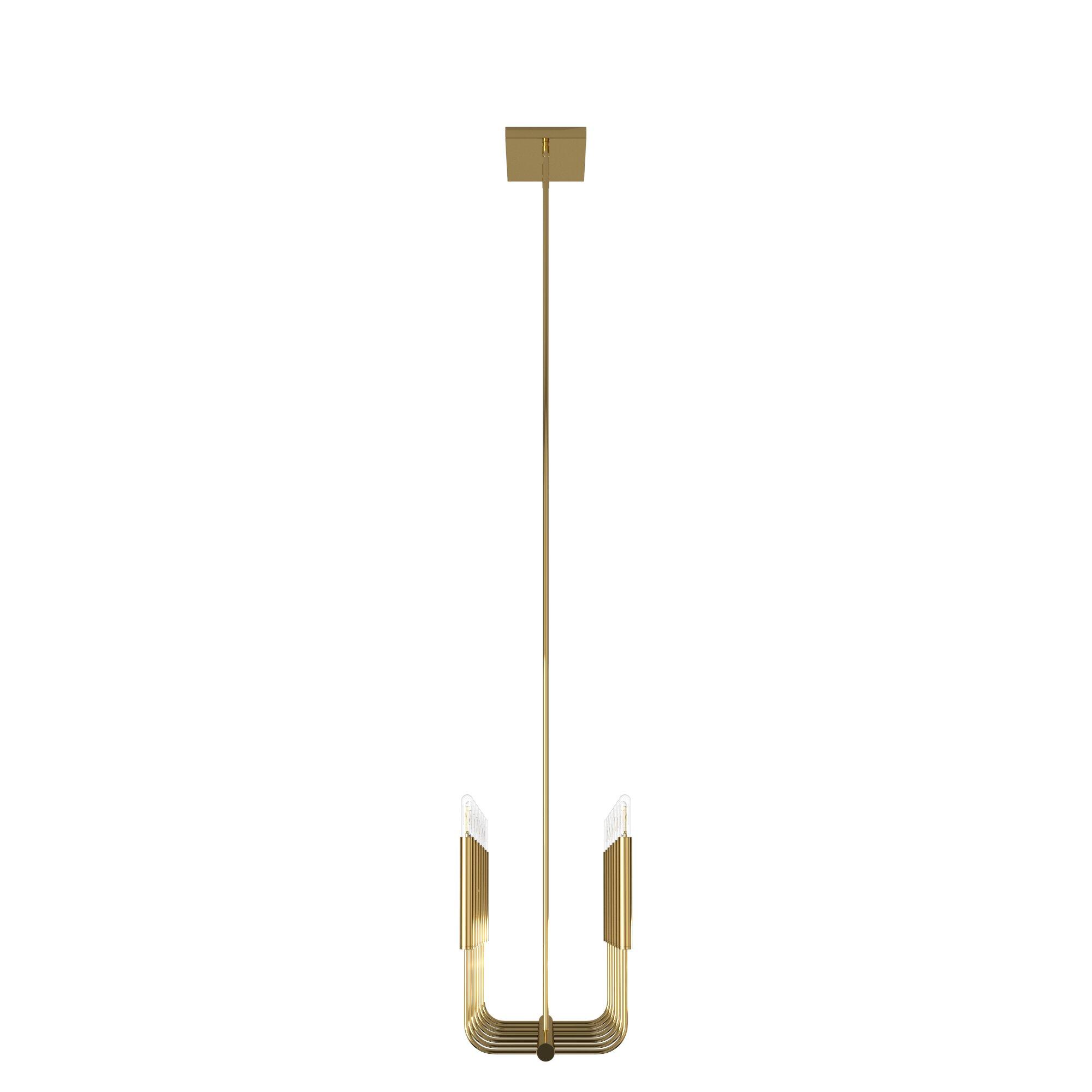 Ellen DeGeneres Burnished Brass 14-Light Linear Chandelier