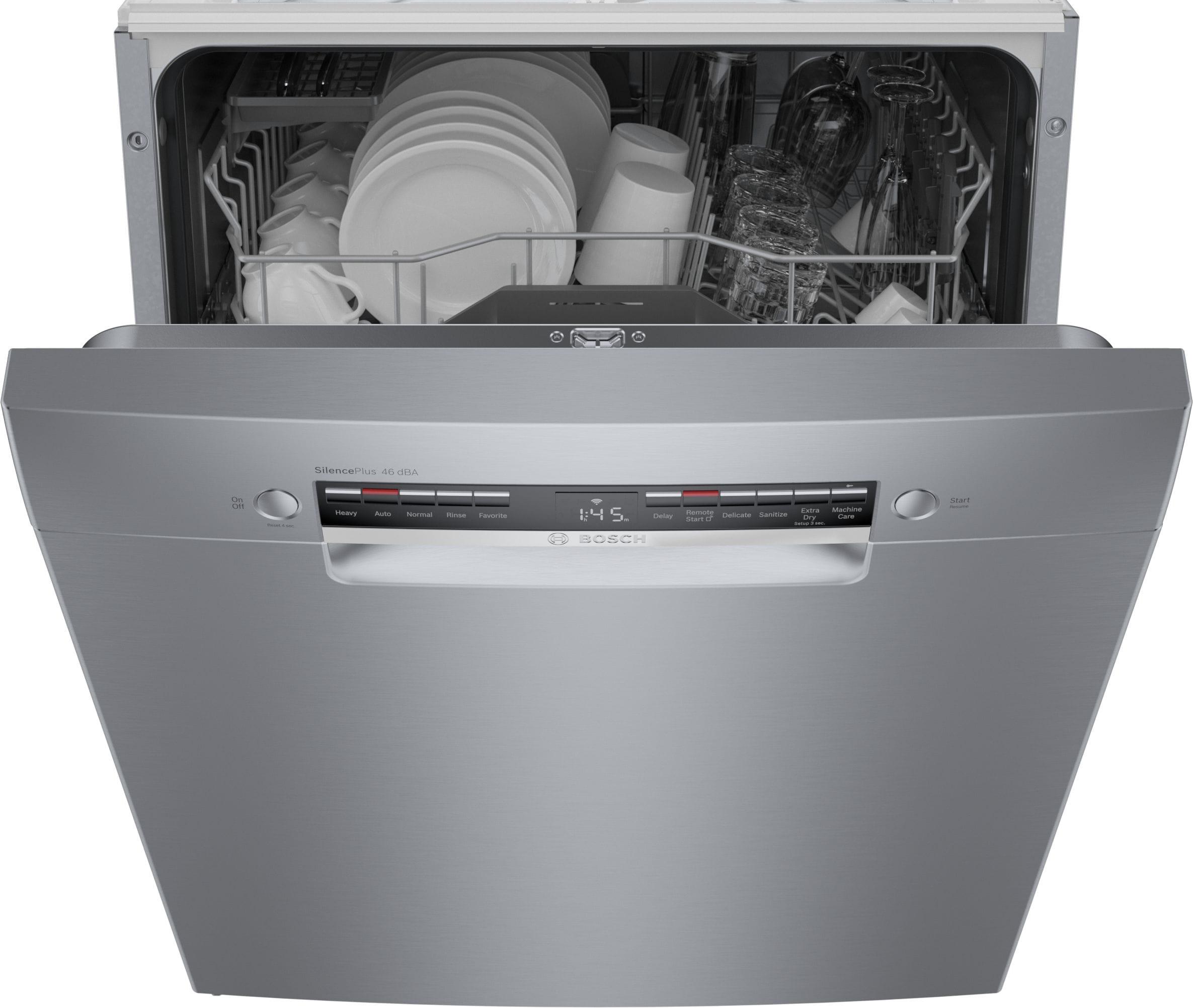 Bosch SGE53C55UC 300 Series 24" ADA Front Control Smart Built-In Dishwasher with Home Connect and 46 Dba