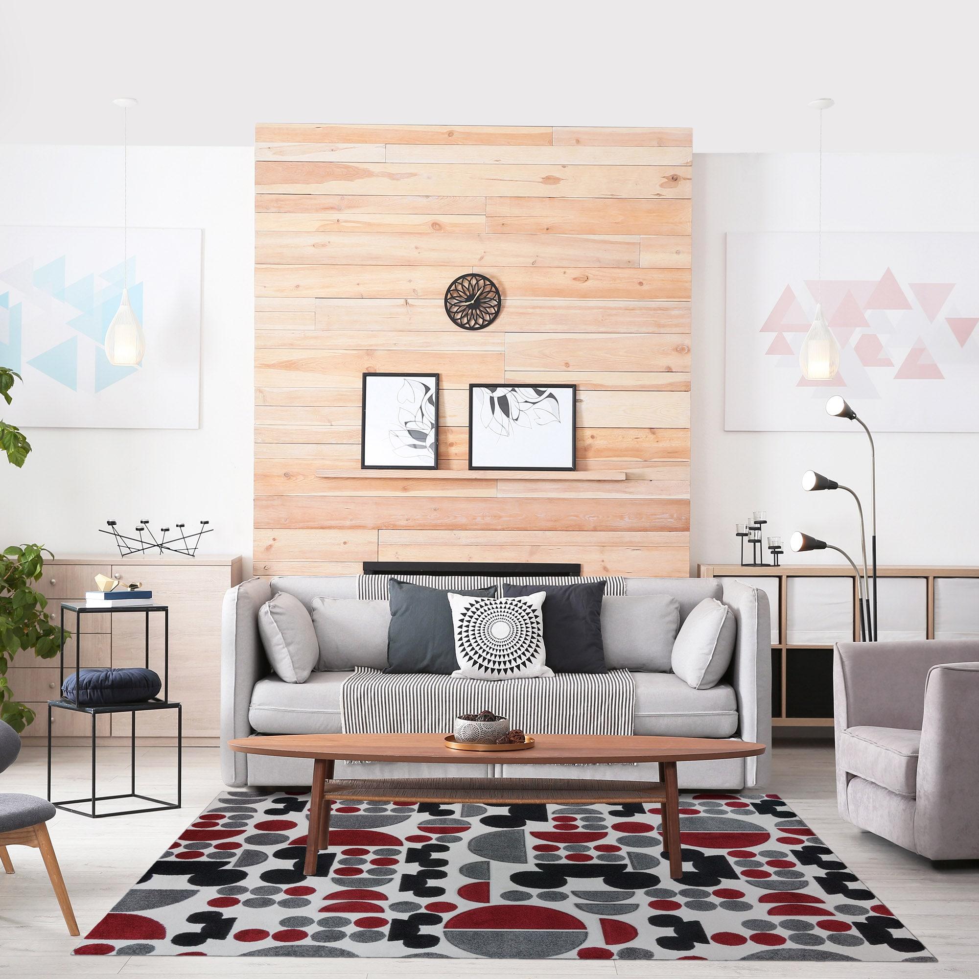 Licensed Disney Bravo Mickey Mouse Spheres Black/Red/White Indoor Area Rug