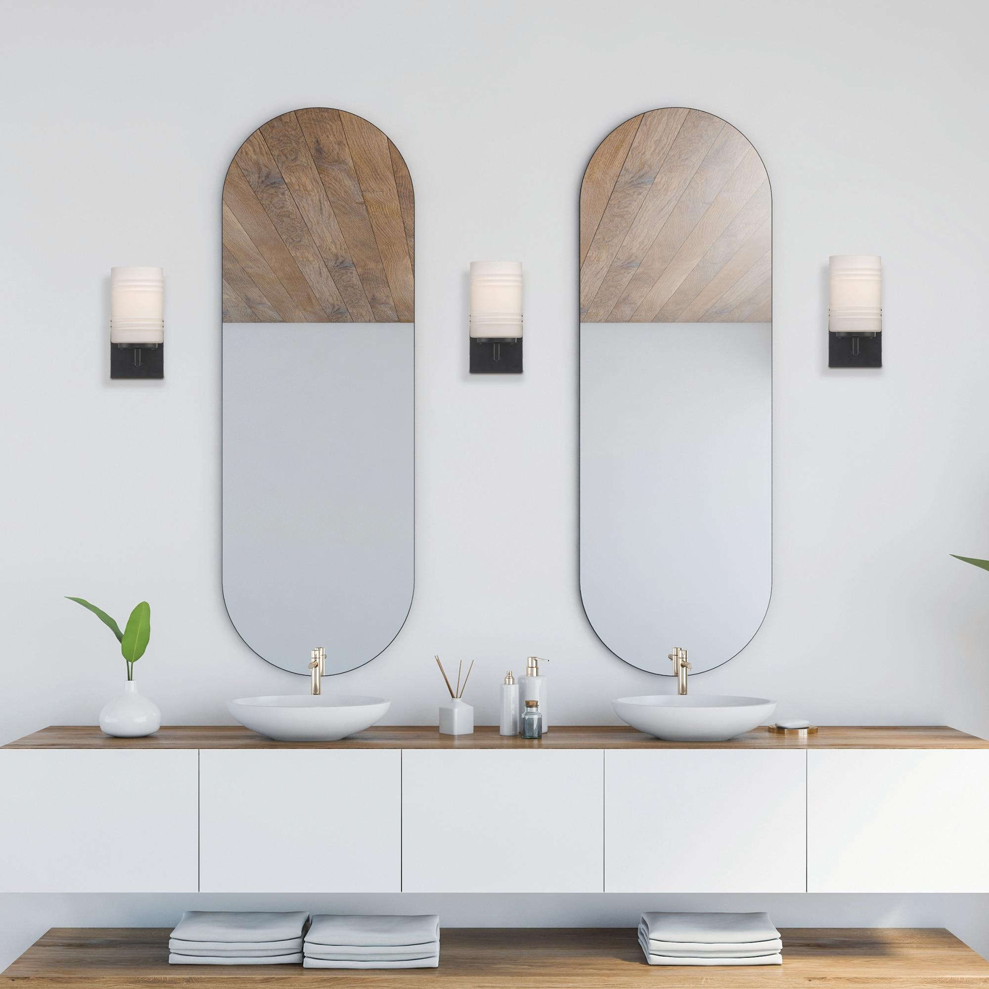 Designers Fountain Leavenworth 1 Light Matte Black Wall Sconce Light, D257M-WS-MB