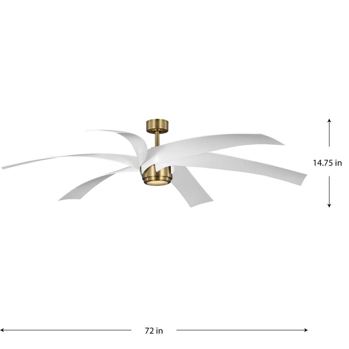 Progress Lighting P250113-30 Insigna 72" 6 Blade Indoor Led Ceiling Fan - Brass