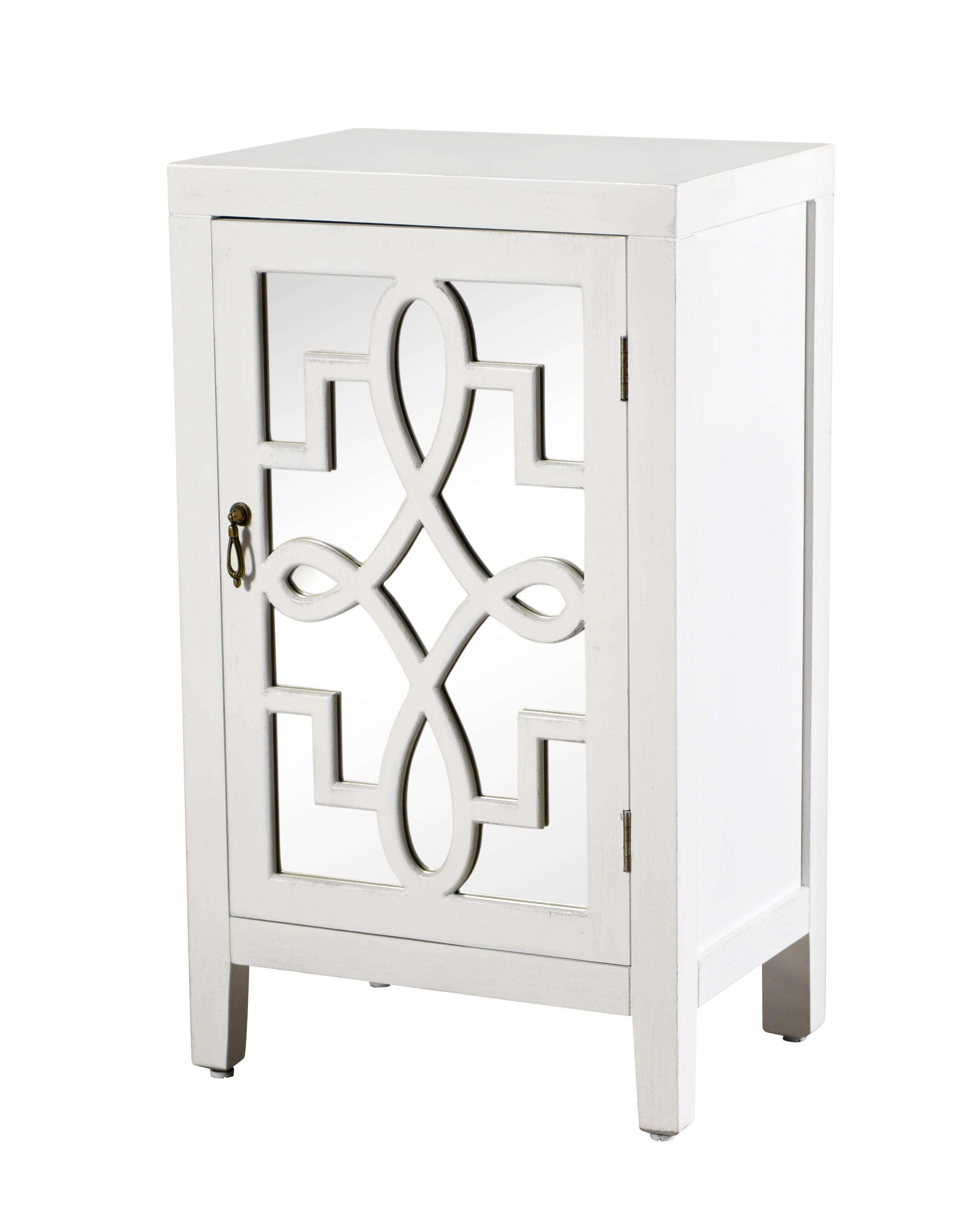 Roxie Rose Nightstand White - StyleCraft: Chic Storage, Mid-Century Modern Design, No Assembly Required