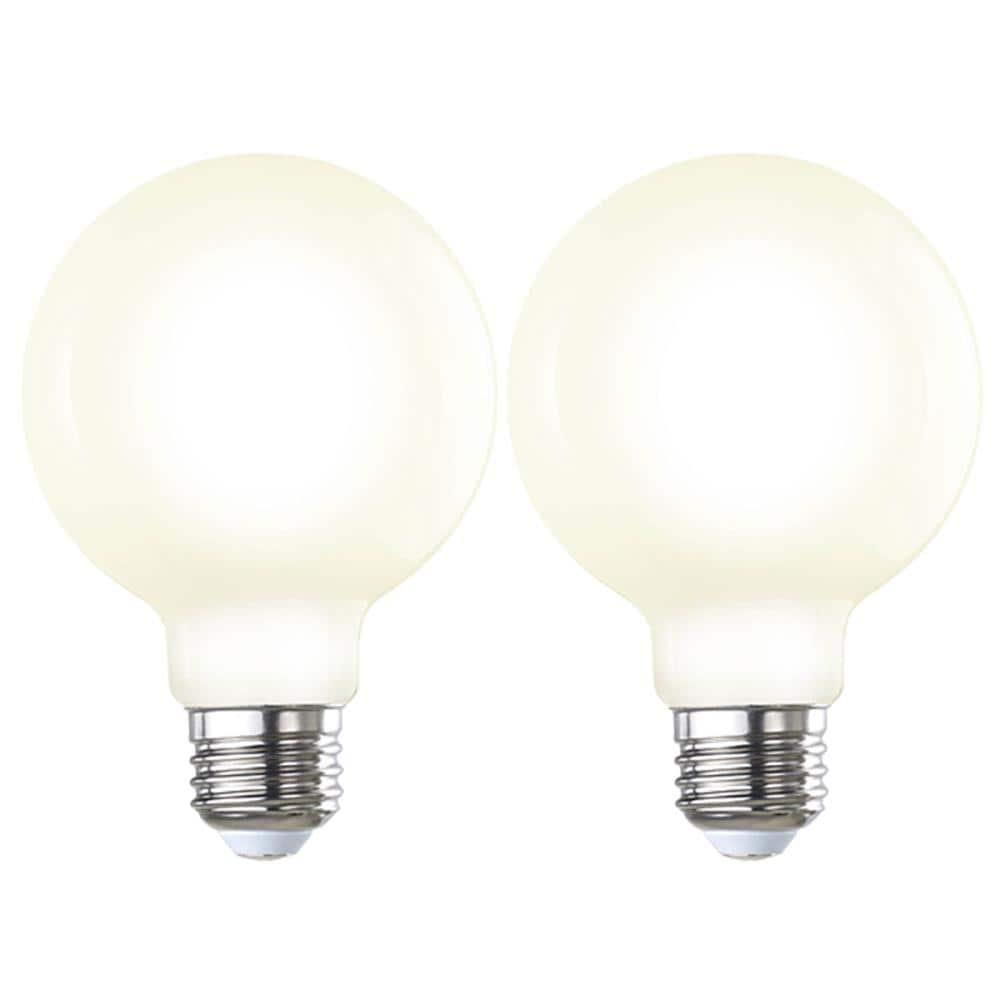 7 Watt (60 Watt Equivalent), G25 LED, Milky Dimmable Light Bulb, (2700K) E26/Medium (Standard) Base