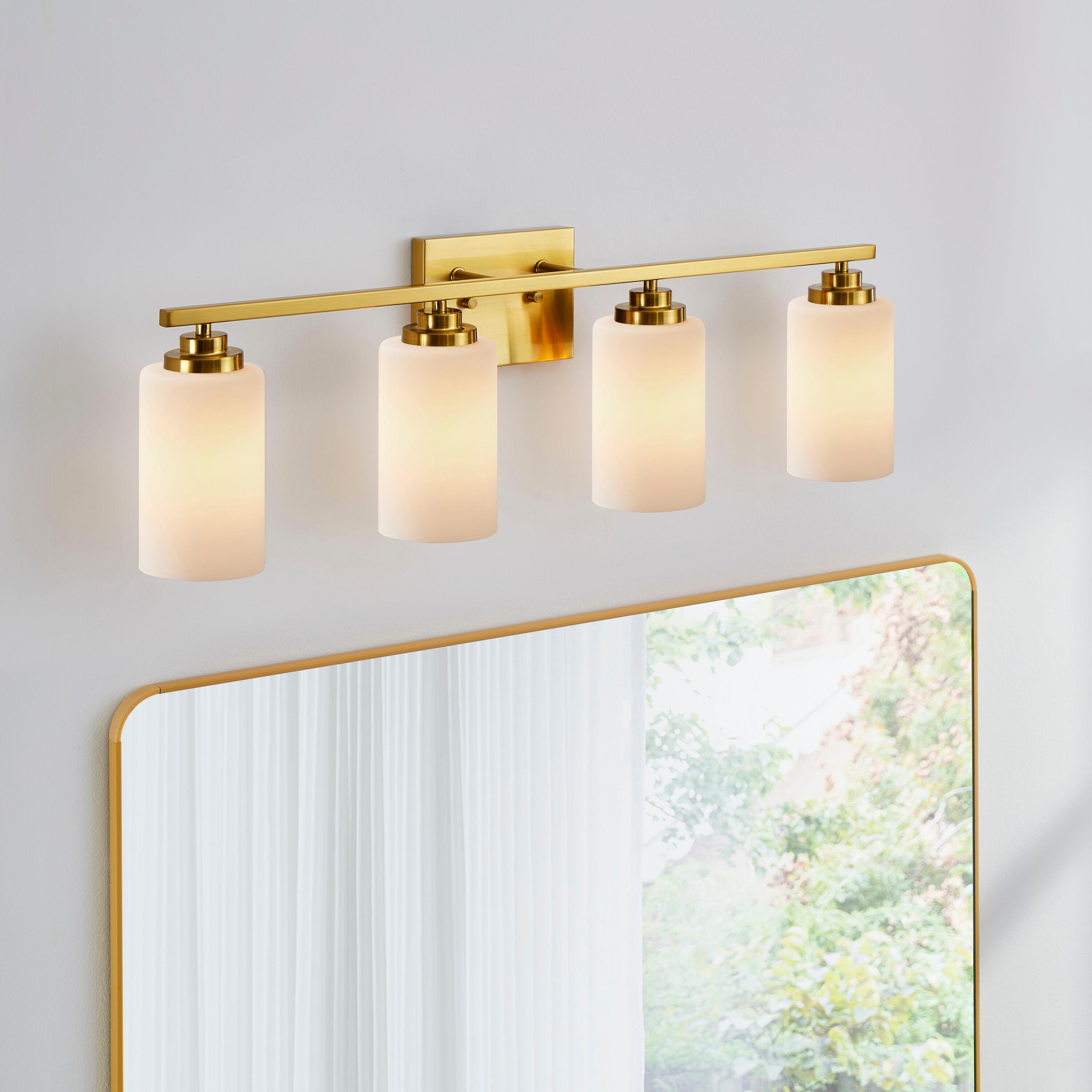 Vanity Light With Frosted White Glass