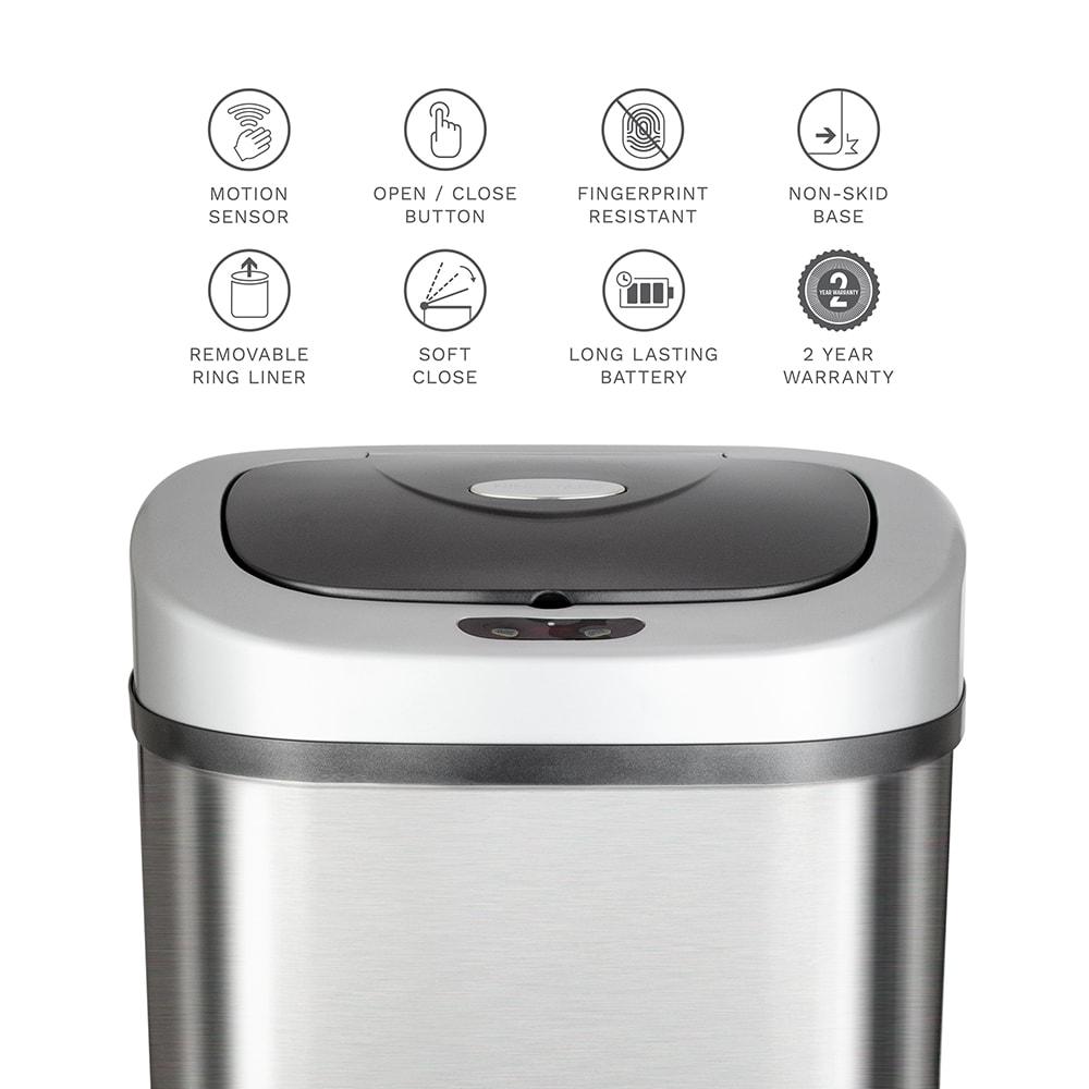 NineStars Nine Stars 21 Gallon Stainless Steel Motion Sensor Trash Can
