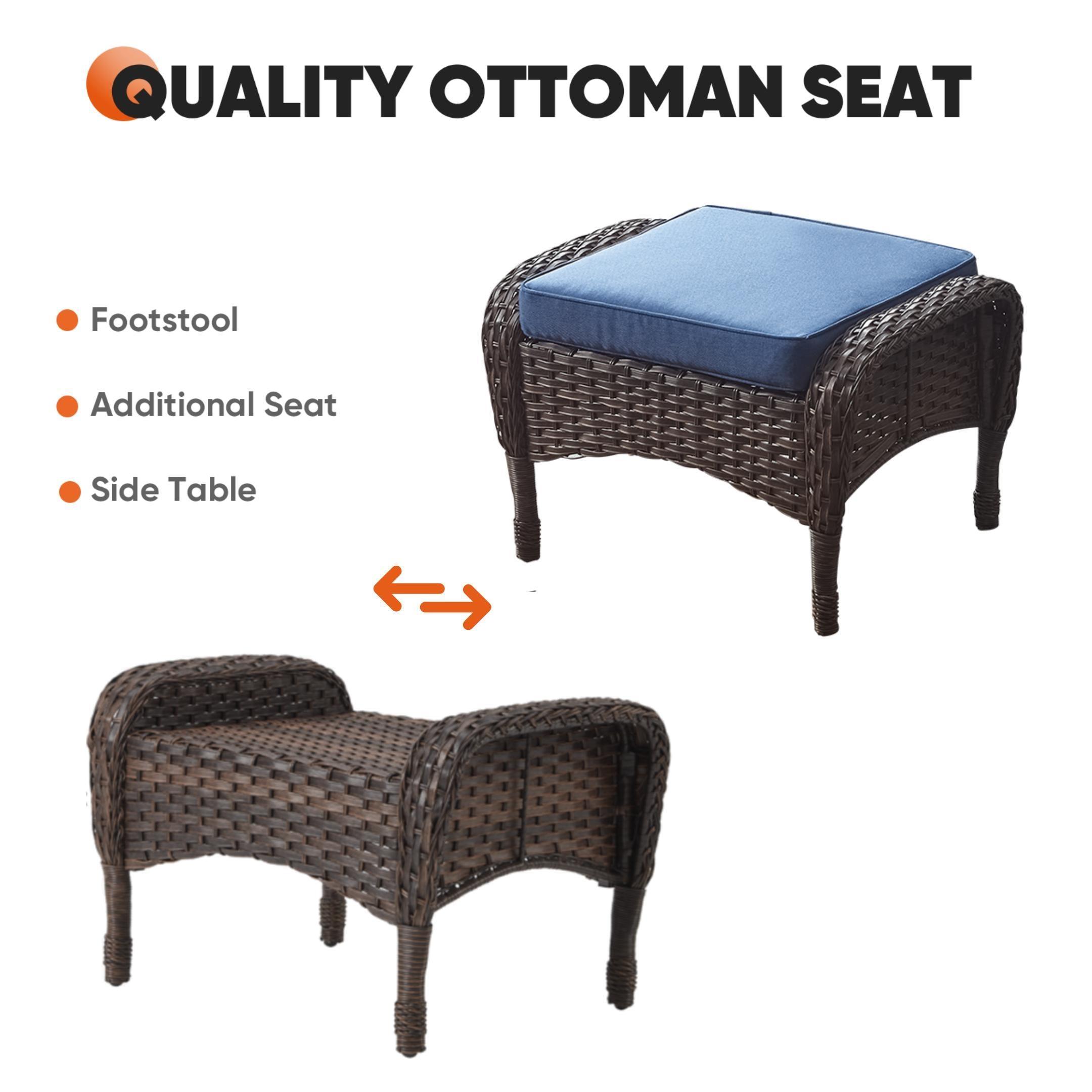 POCASSY Wicker Outdoor Glider