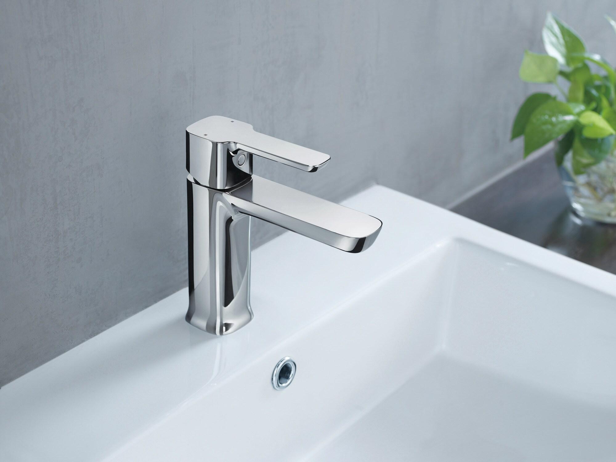 Project Pack Single Hole Bathroom Faucet with Drain Assembly