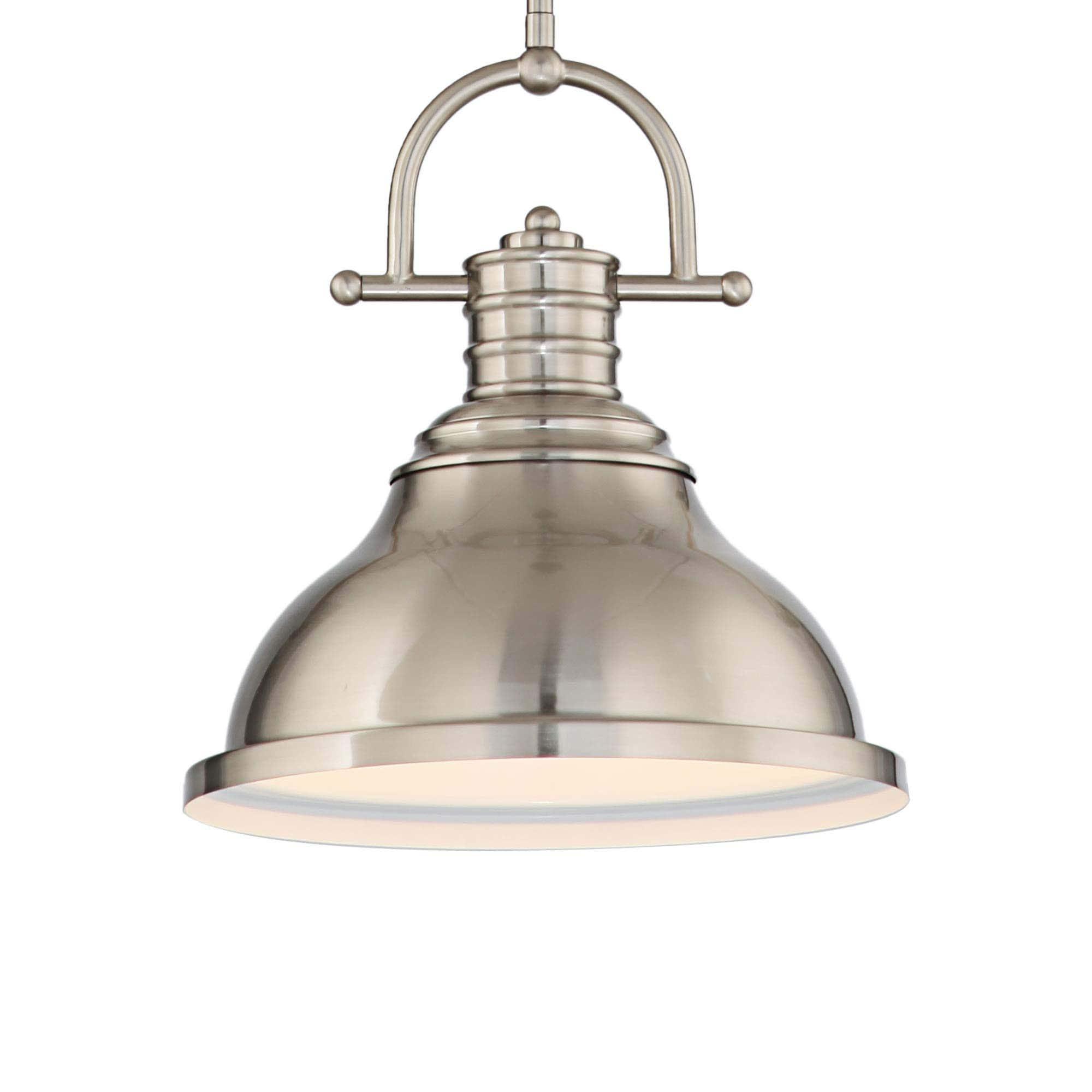 Volume Lighting  1-Light Indoor Brushed Nickel Downrod Pendant - Brushed Nickel