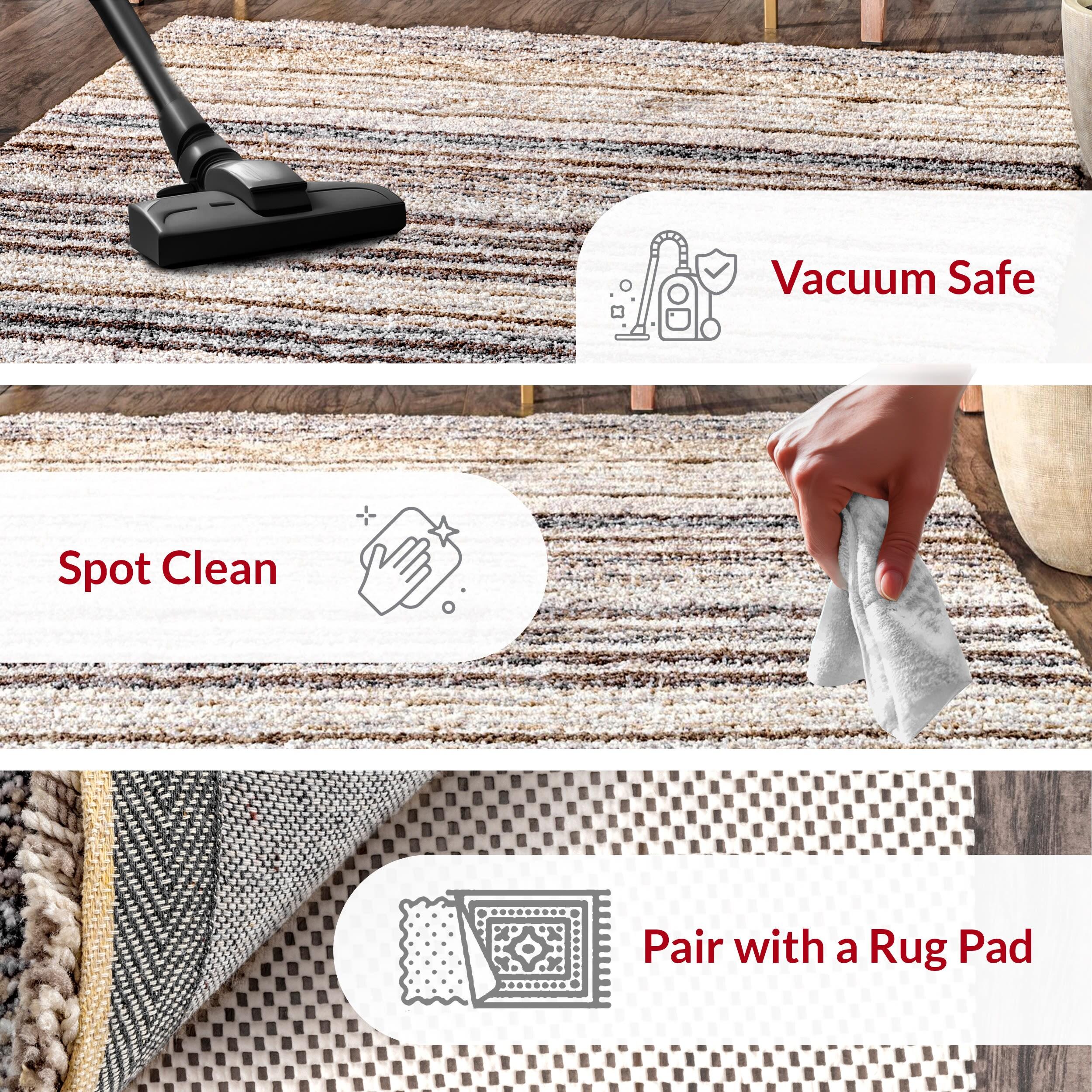 9'x12' Drey Ombre Shag Area Rug Beige/Brown - nuLOOM: Contemporary Tufted Medium Pile Indoor Rug