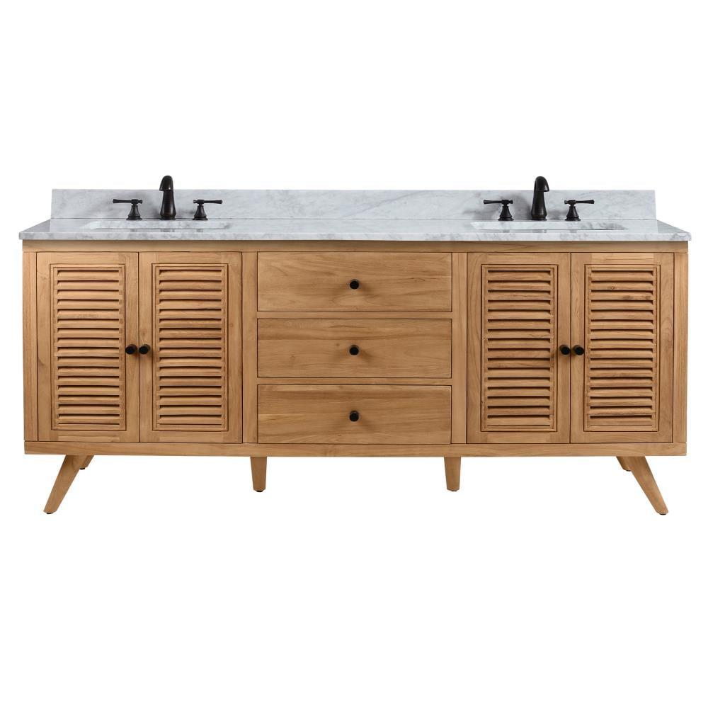 Harper 73" W x 22" D x 35" H Double Bathroom Vanity Set
