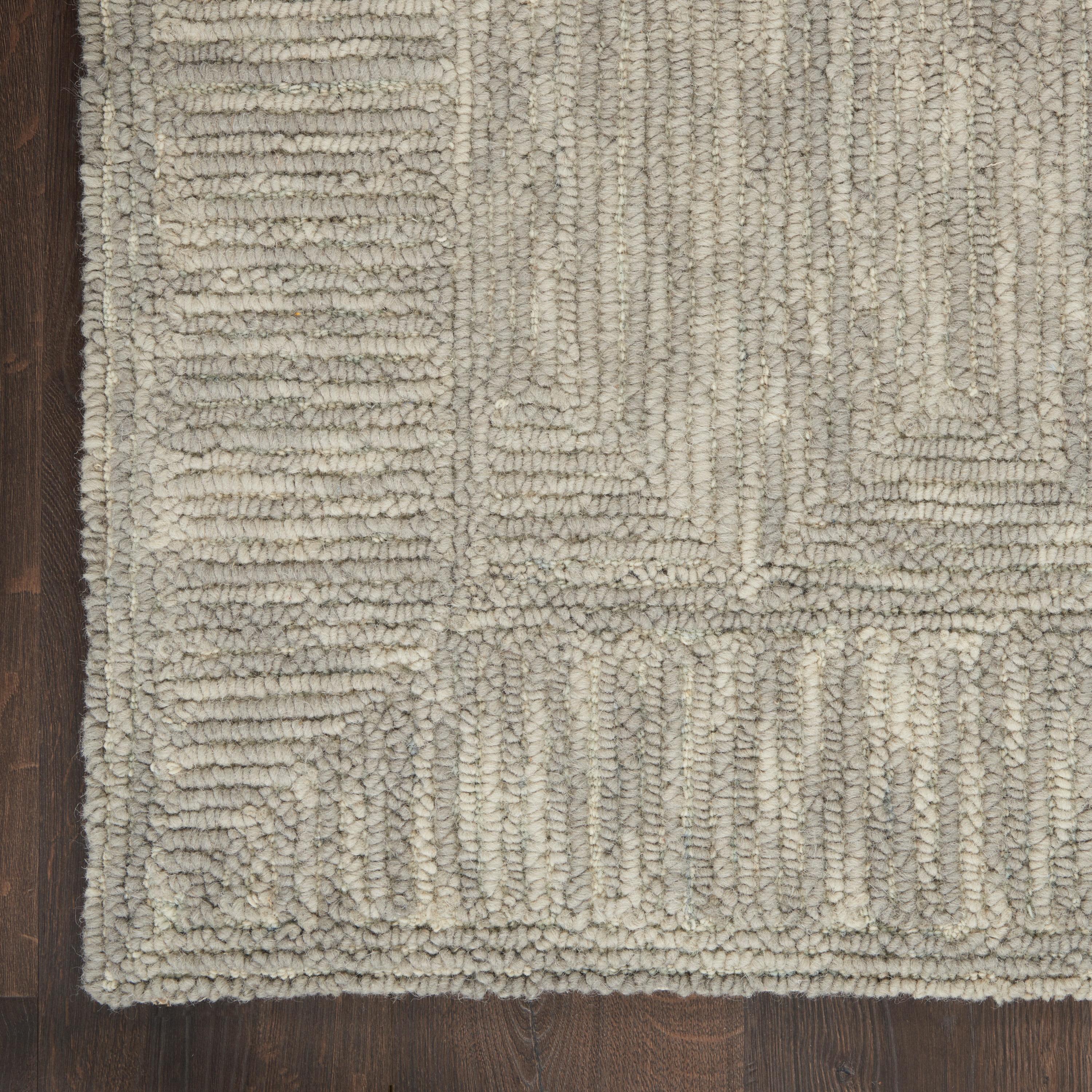 Nourison Vail Contemporary Indoor Area Rug Grey 5'3" x 7'3"