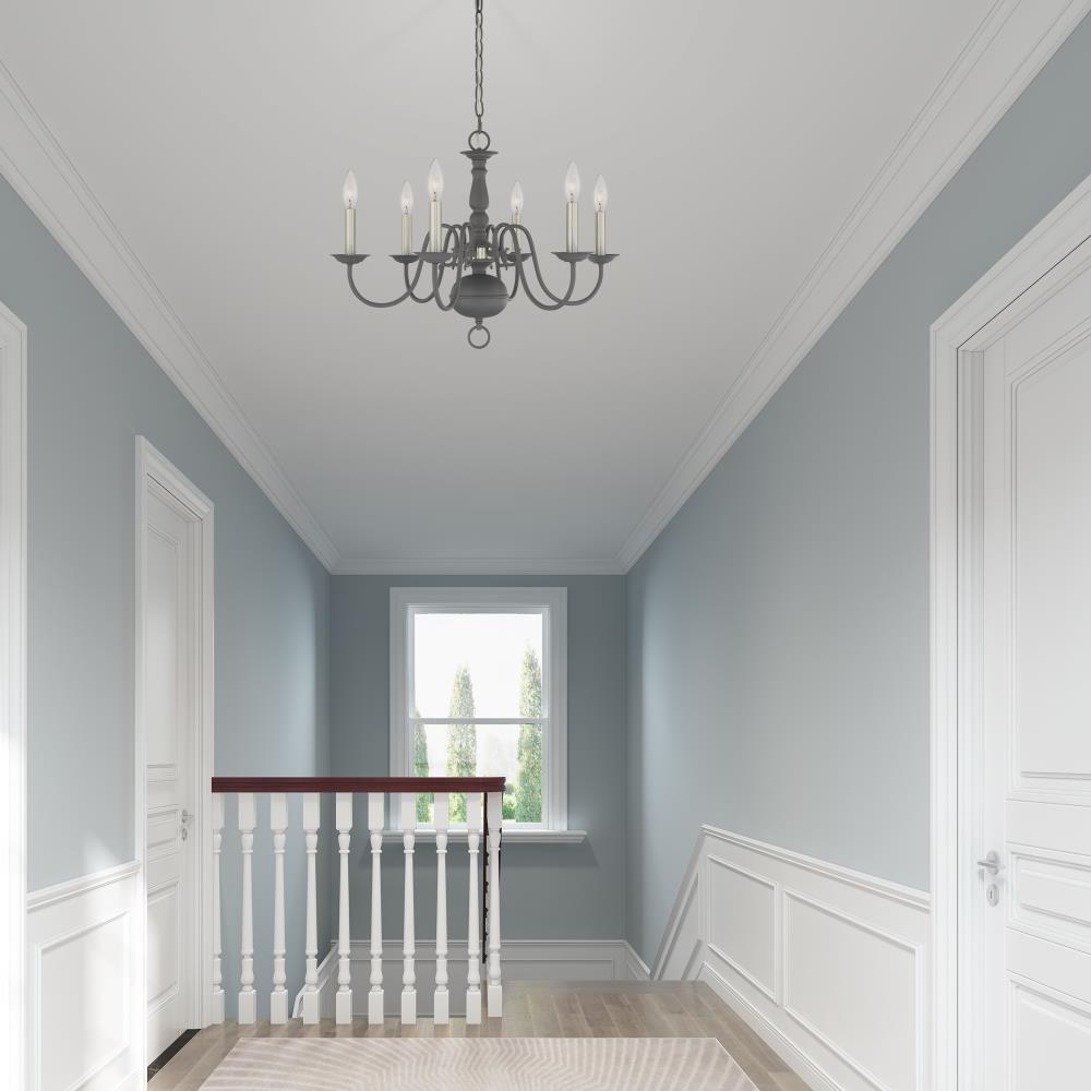 Livex Lighting Williamsburgh 6 - Light Chandelier in  Scandinavian Gray