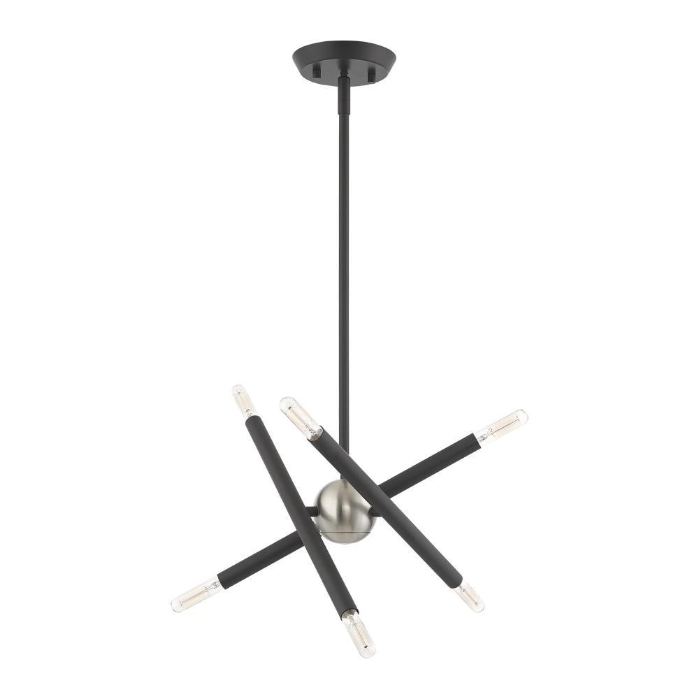 Livex Lighting Soho 6 - Light Chandelier in  Scandinavian Gray