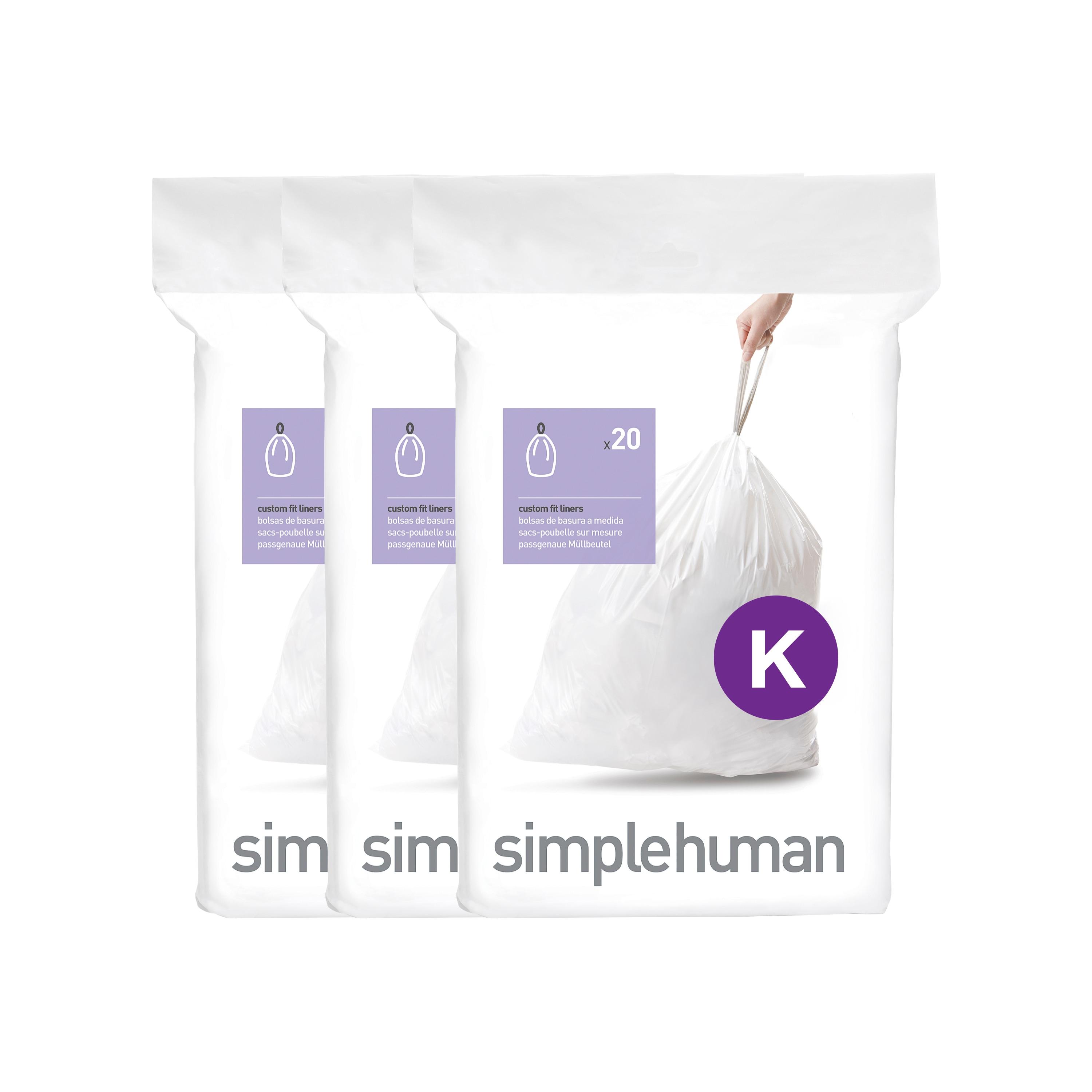 simplehuman Simplehuman Code D Custom Fit Drawstring Trash Bags