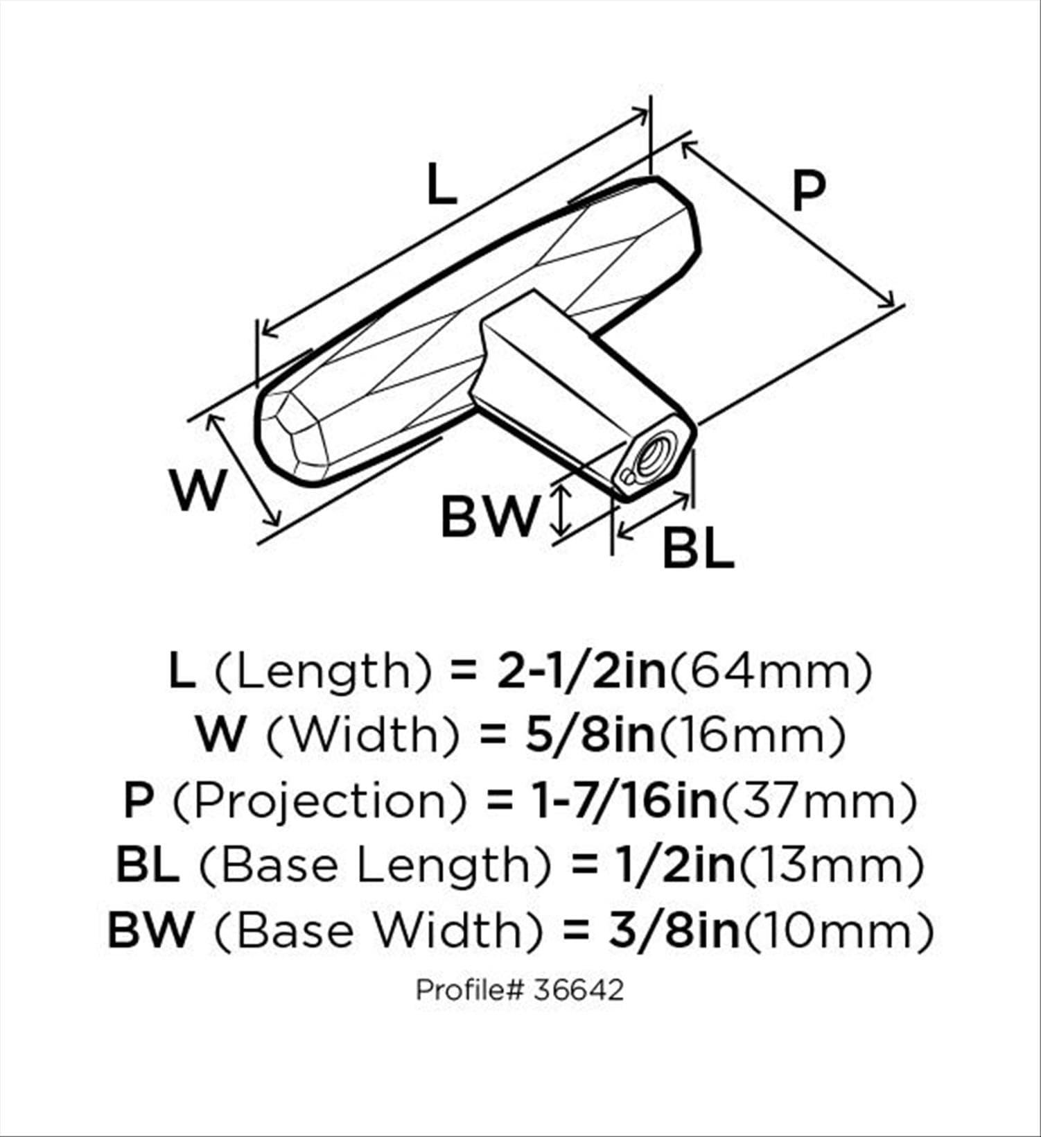 St. Vincent 1 7/16" Length Bar Knob