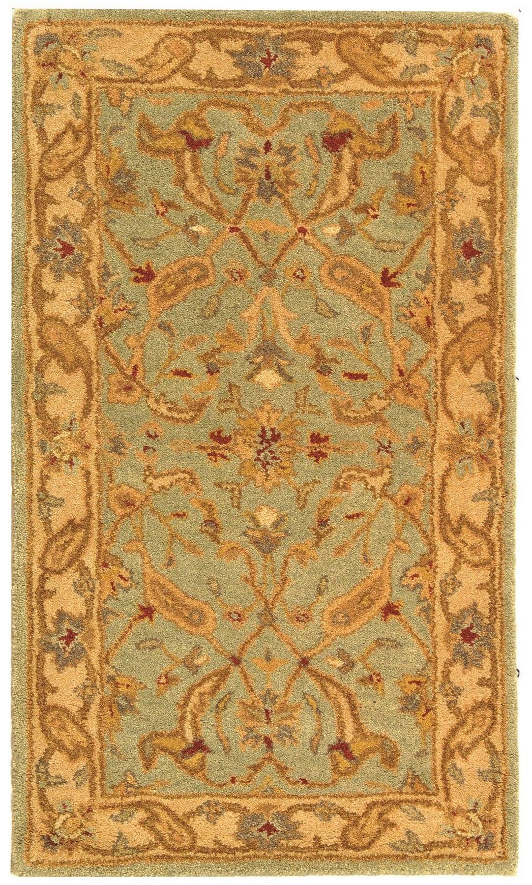 Antiquity AT311 Hand Tufted Accent Rug - Teal/Beige - 2'3"x4' - Safavieh.