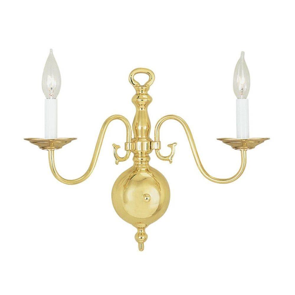 Livex Lighting Williamsburgh 2 - Light Wall Light in  Polished Brass