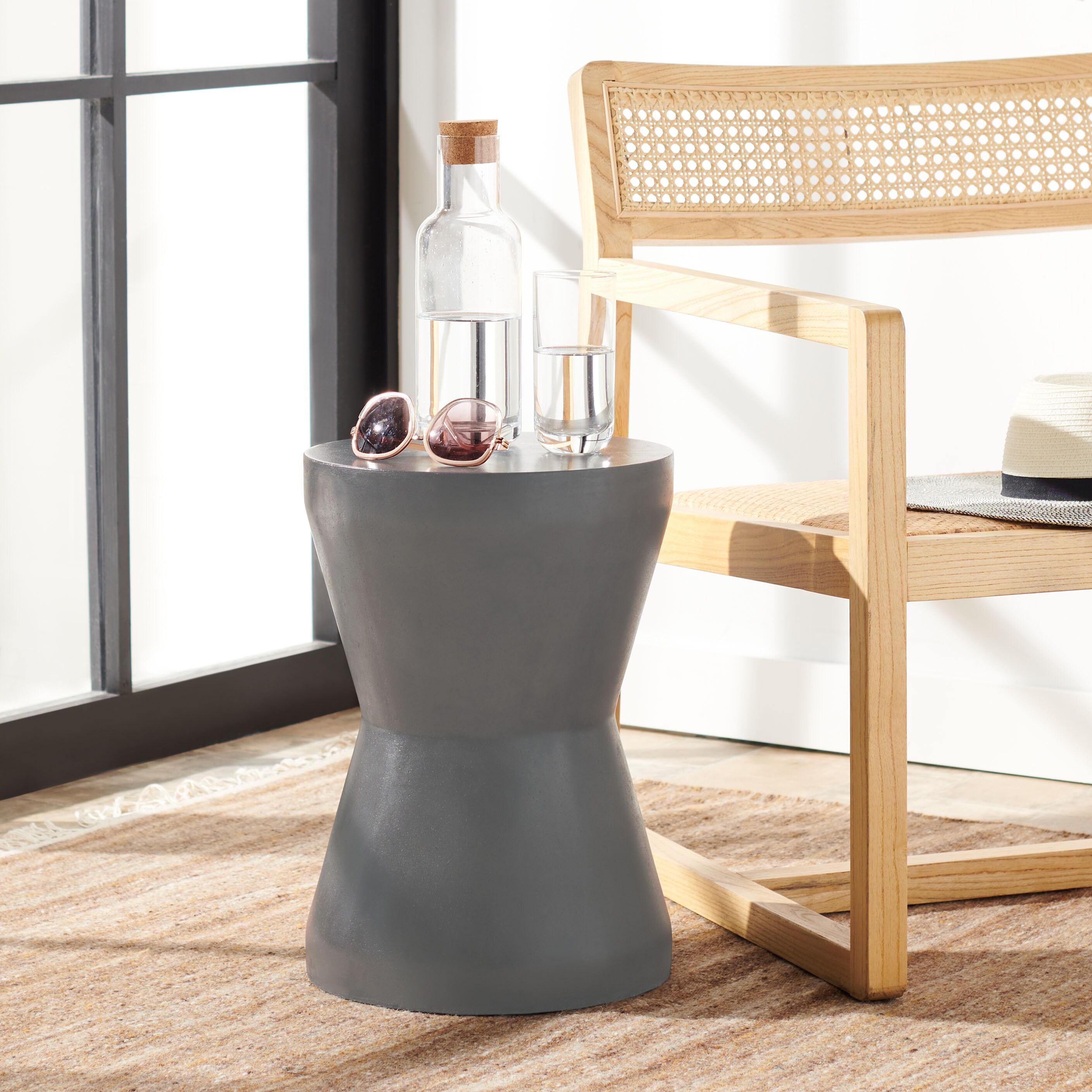 Torre Accent Stool - Indoor/Outdoor - VNN1001 - Gray - Safavieh