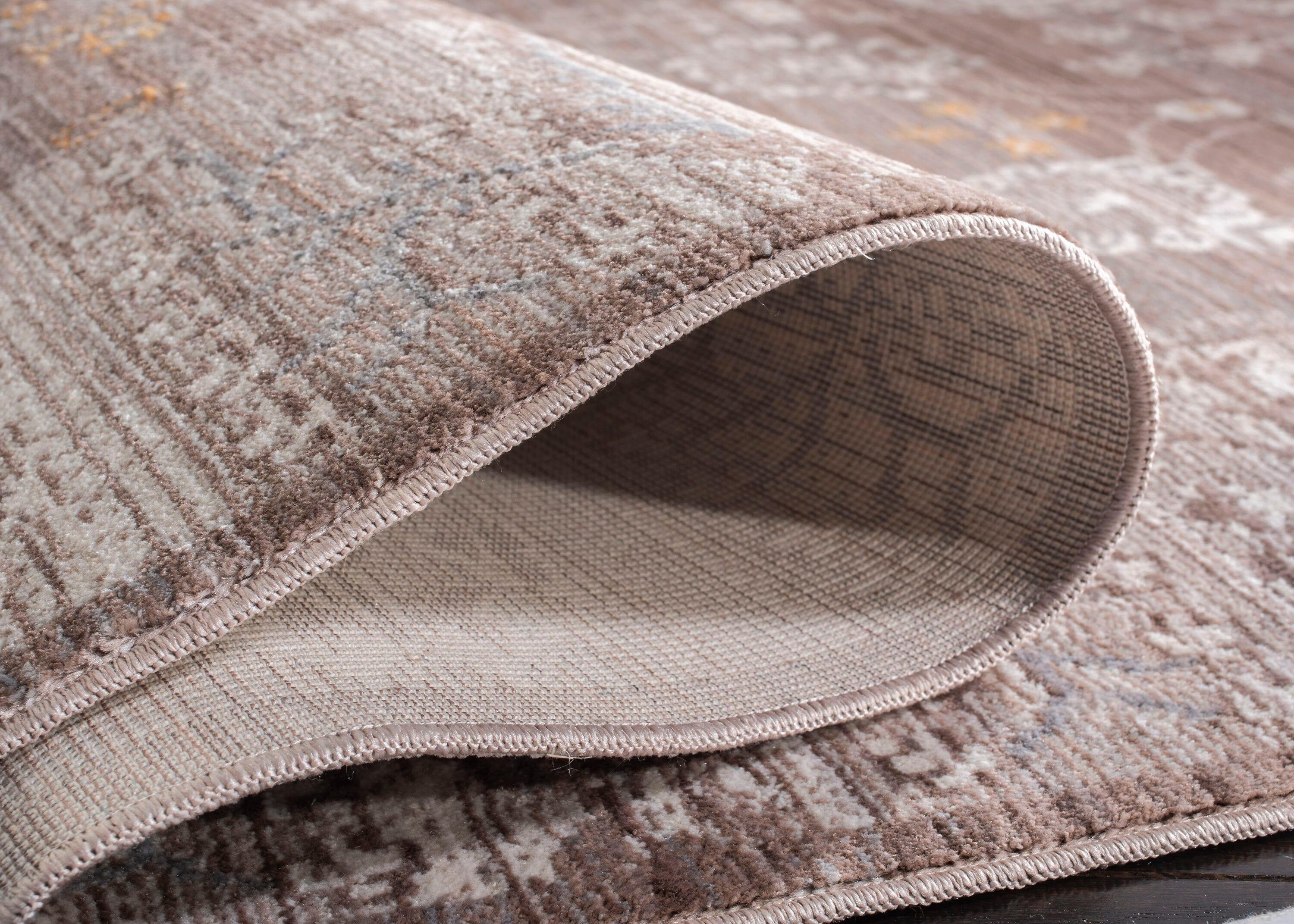 Valencia VAL118 Power Loomed Indoor Accent Rug - Brown/Beige - 3'x5' - Safavieh