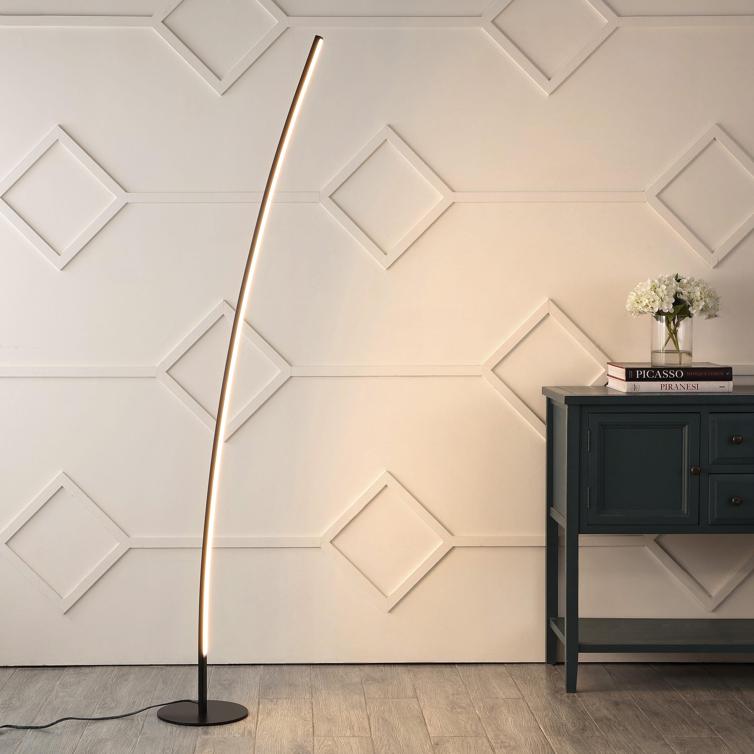 Malthe 71'' Black LED Novelty Floor Lamp