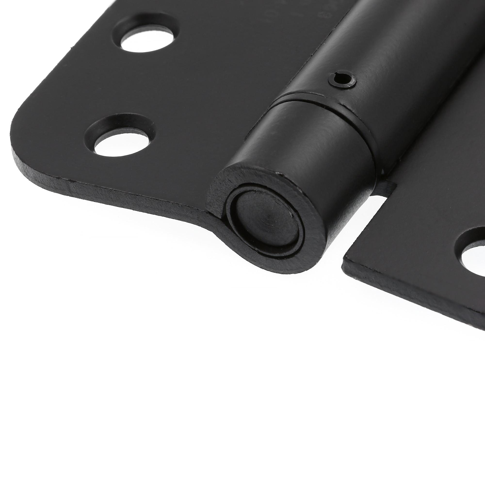 Prime-Line Door Hinge Commercial UL Adjustable Self-Closing Spring Hinge, 4 in. x 4 in. with 5/8 in. Radius Corners, 4 Holes per Leaf with Screws, .130 in. Gauge (Set of 3)