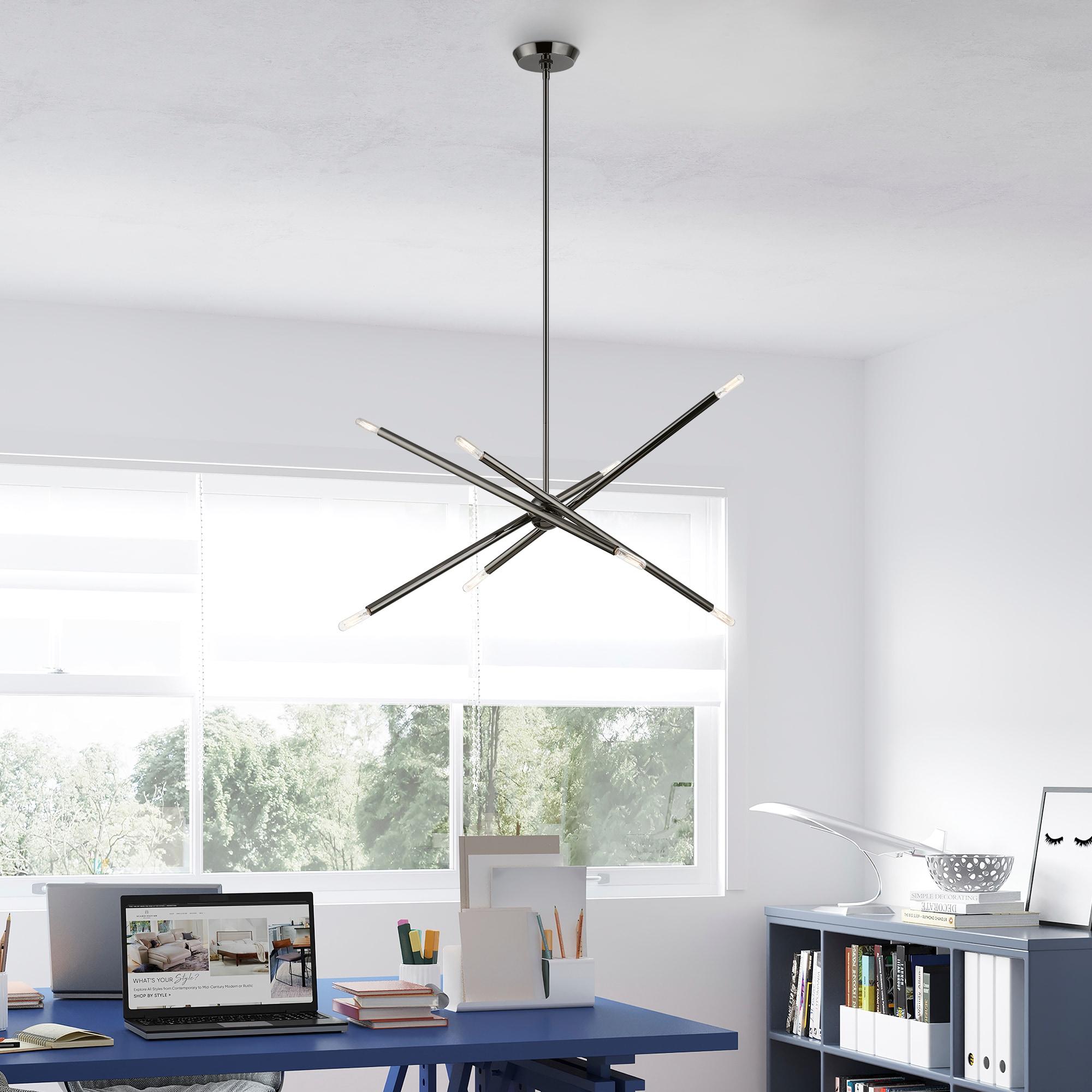 Livex Lighting Soho 8 - Light Chandelier in  Black Chrome