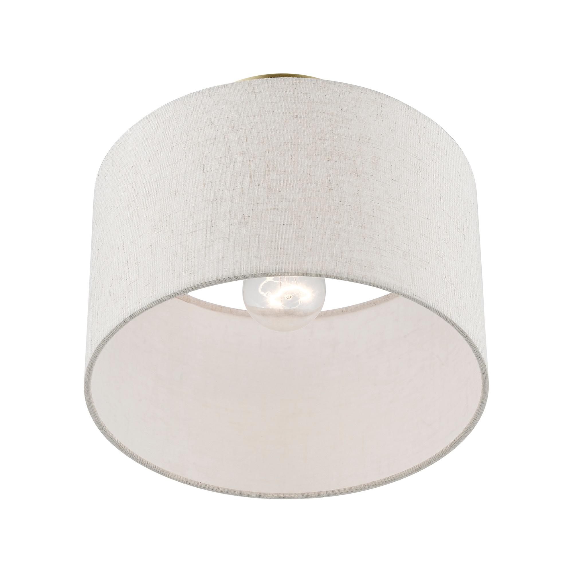 Livex Lighting Blossom 1 - Light Semi-Flush Mount in  Antique Brass