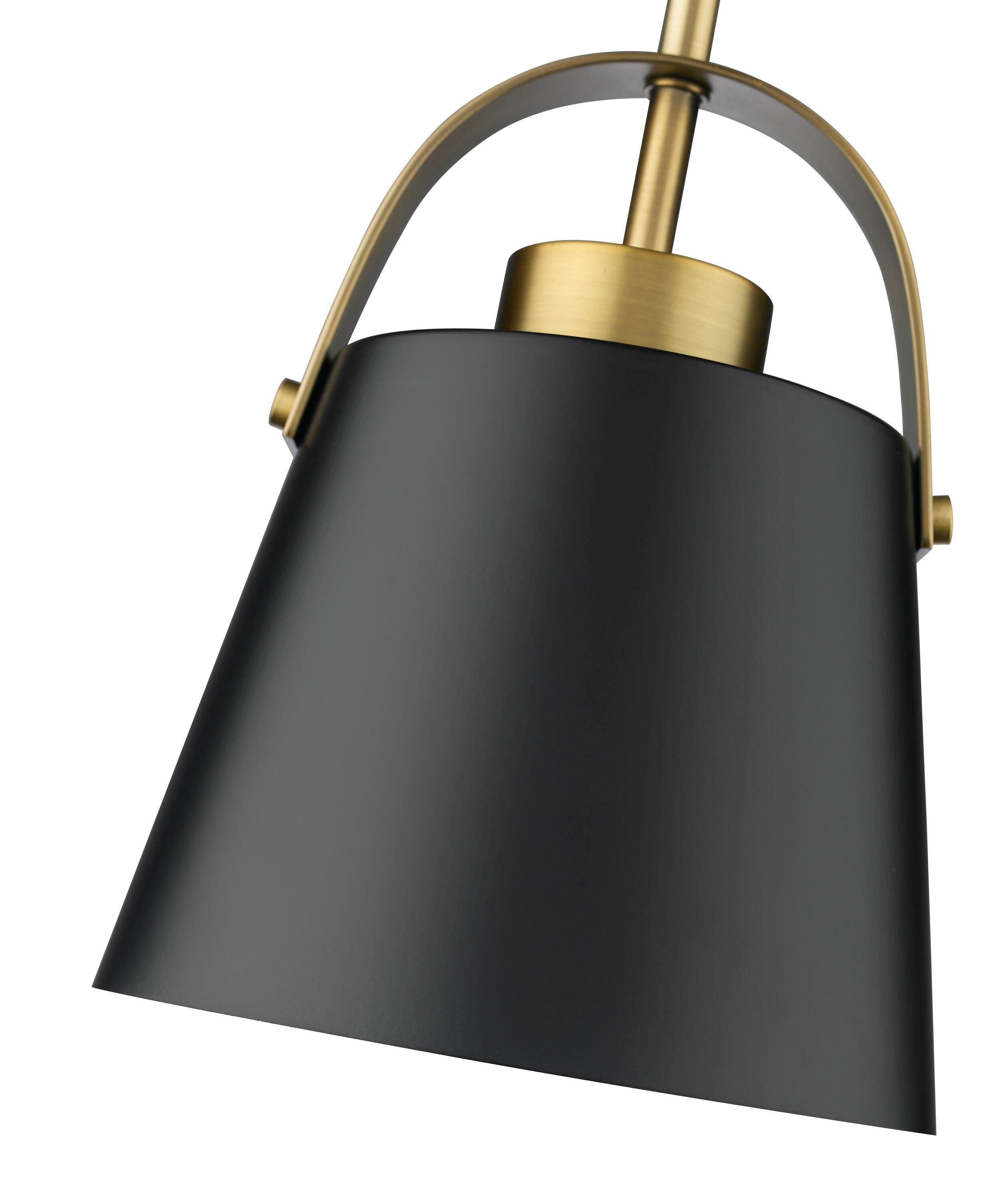 Z-Lite Z-Studio 1 - Light Pendant in  Matte Black/Heritage Brass