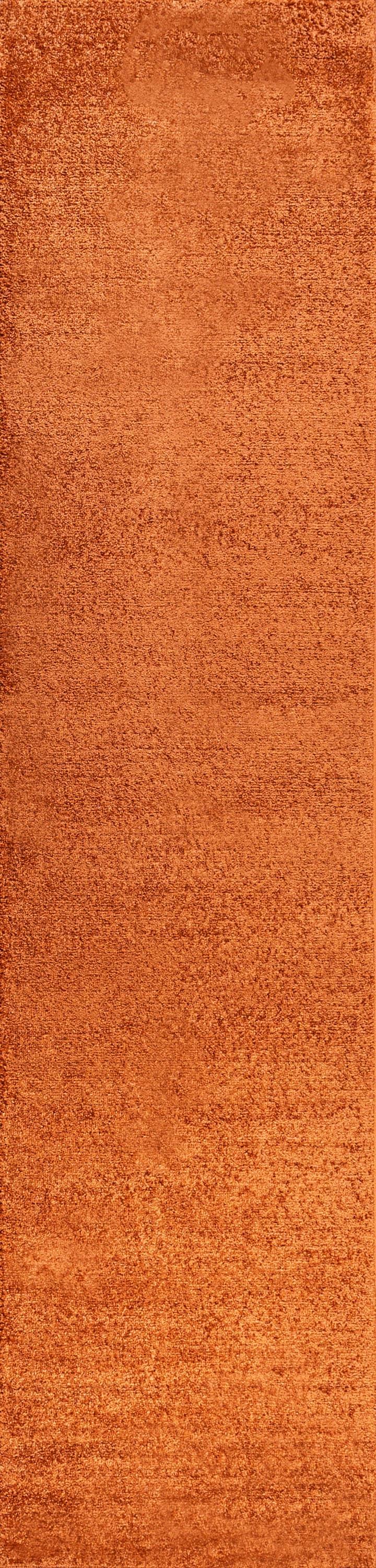 2'x10' Haze Solid Low-Pile Runner Rug, Orange - JONATHAN Y
