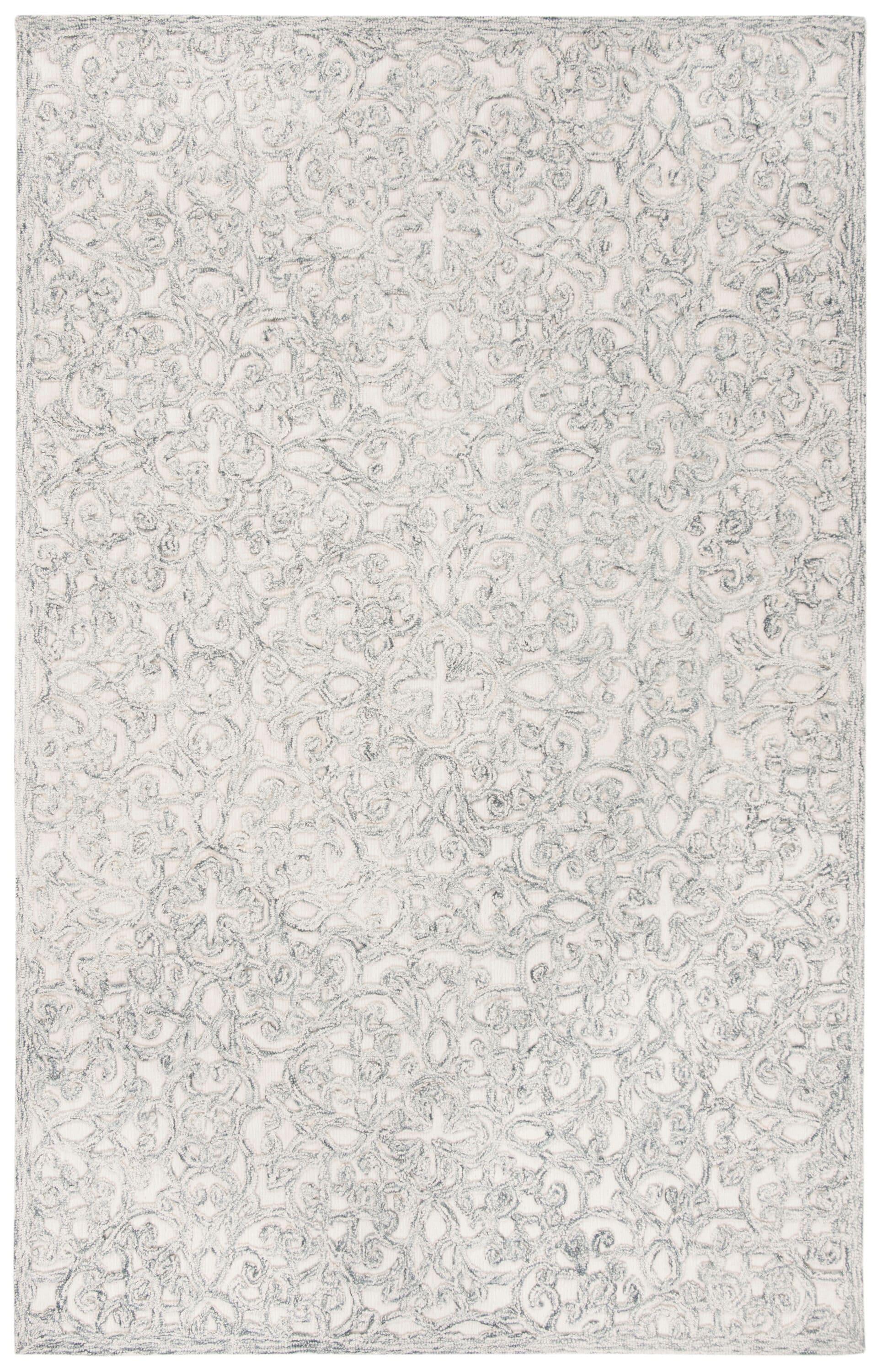 Trace TRC103 Hand Tufted Area Rug - Charcoal/Ivory - 4'x6' - Safavieh.