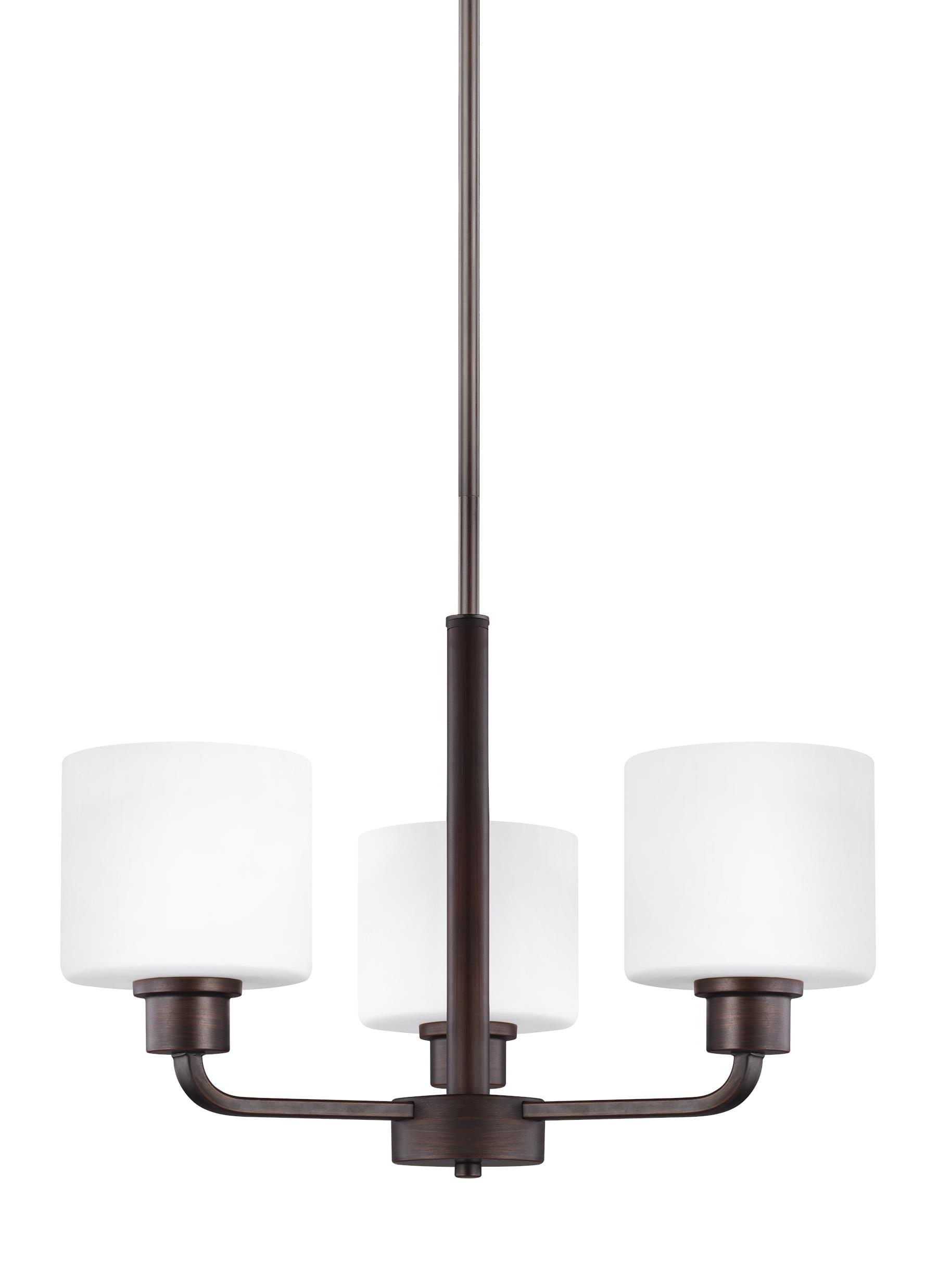 Canfield 3-Light Burnt Sienna Modern Minimalist Hanging Drum Chandelier
