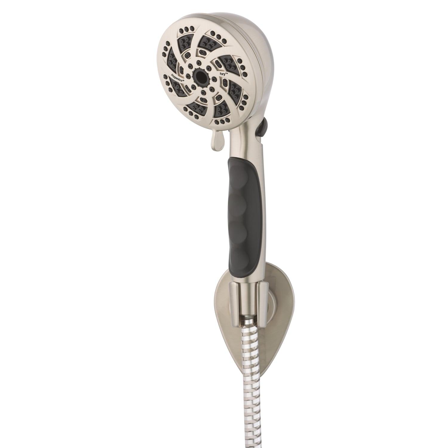 Brushed Nickel Handheld Shower Head with 72-Inch Hose