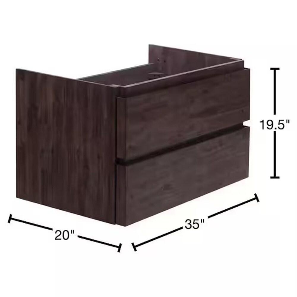 Fresca Formosa 35" Wall Mount Floating Single Sink Bathroom Vanity Base Only (Top and Sink Not Included)