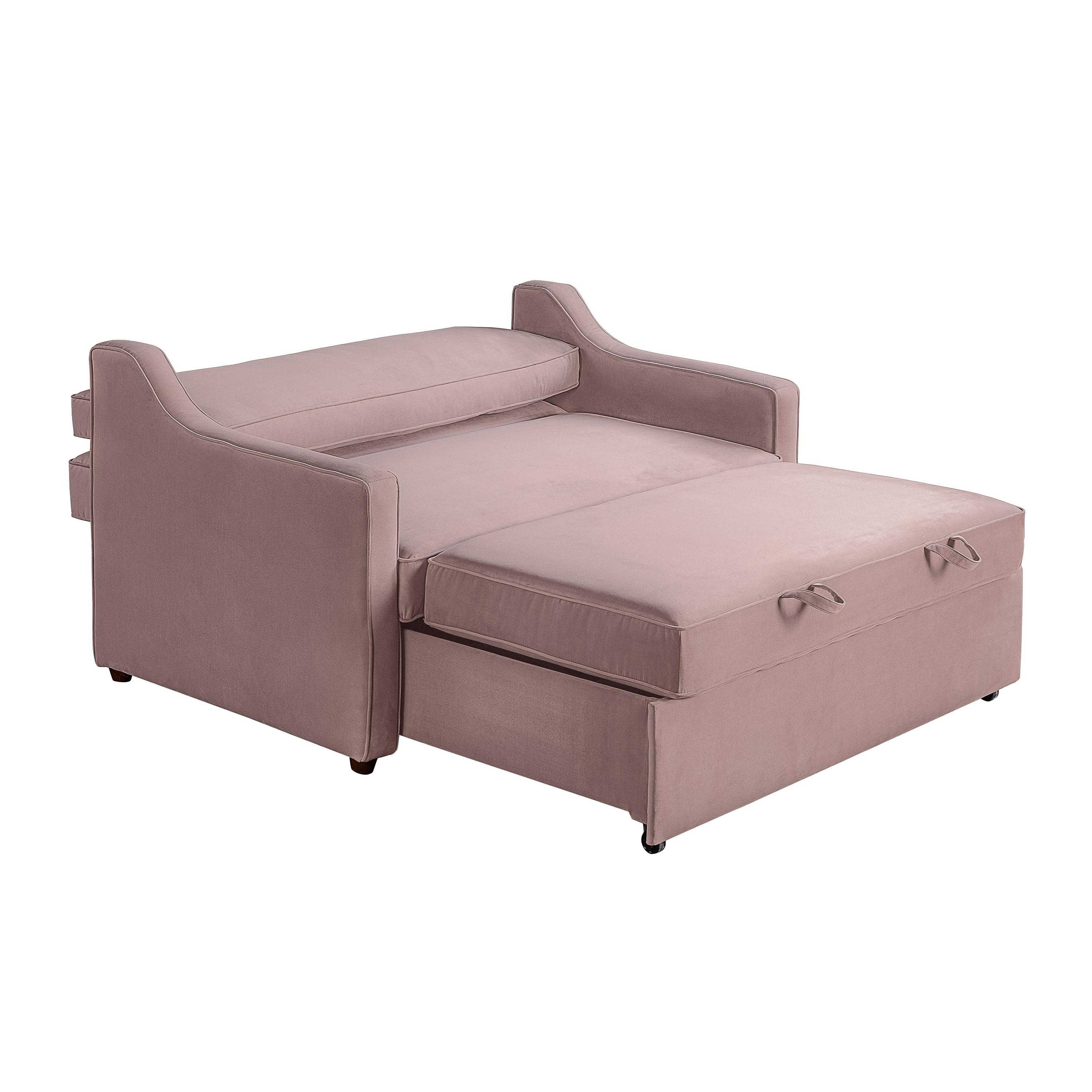 Serta Juliette 62.2'' Full Convertible Sofa w/ Velvet Upholstery