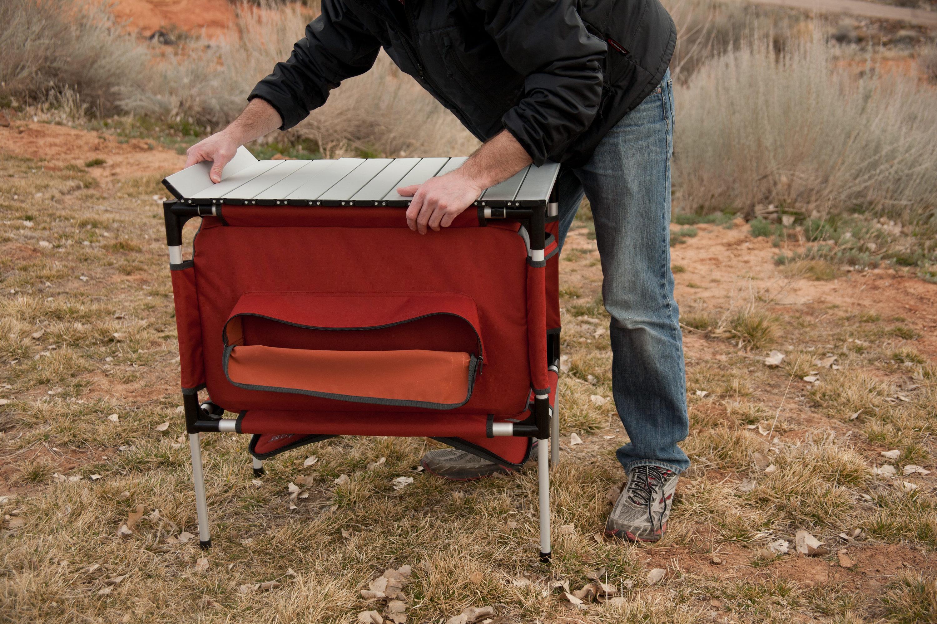 Camp Chef Mountain Series Table and Organizer - Red