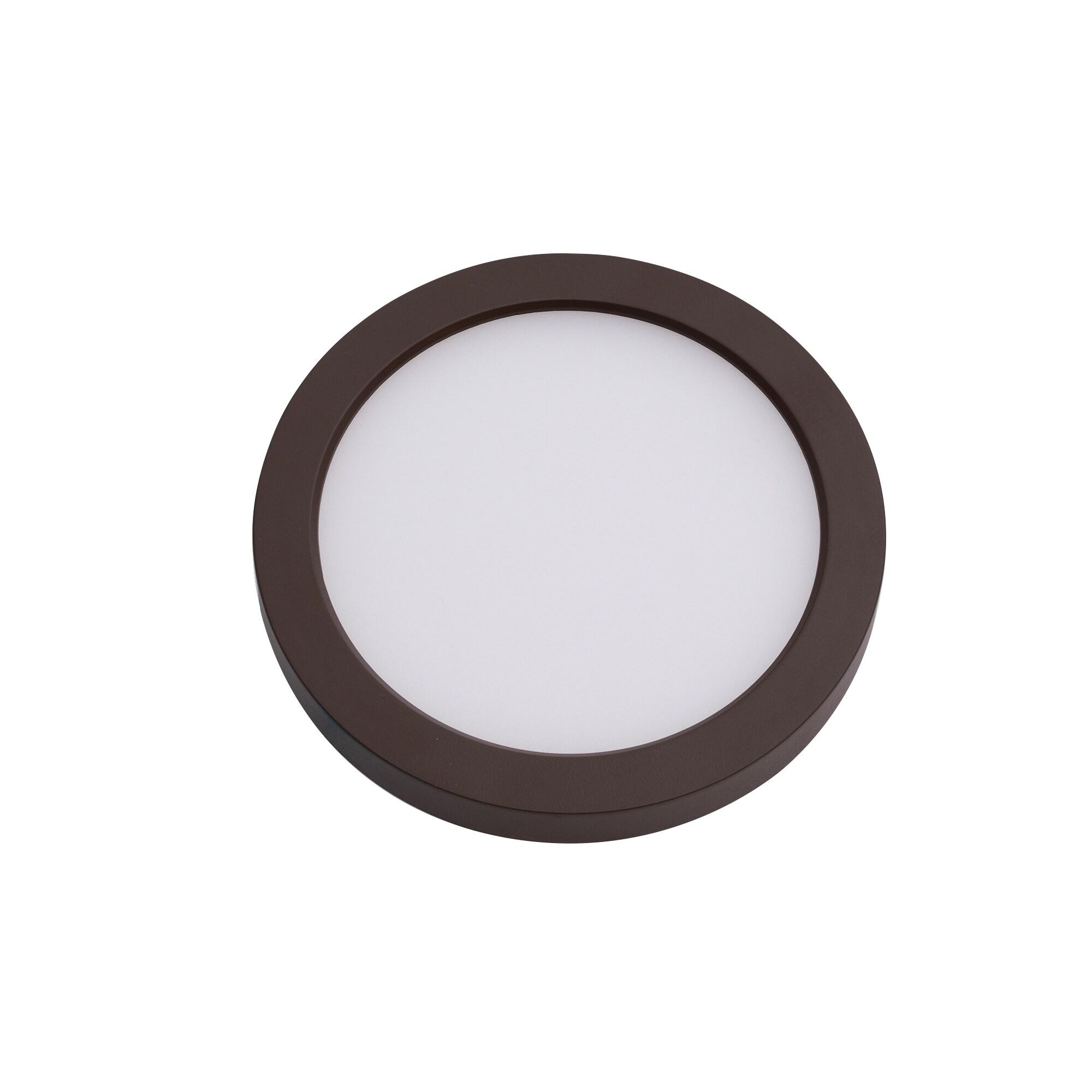 Bronze Edge-Lit Ultra-Slim LED Flush Mount 5.25"