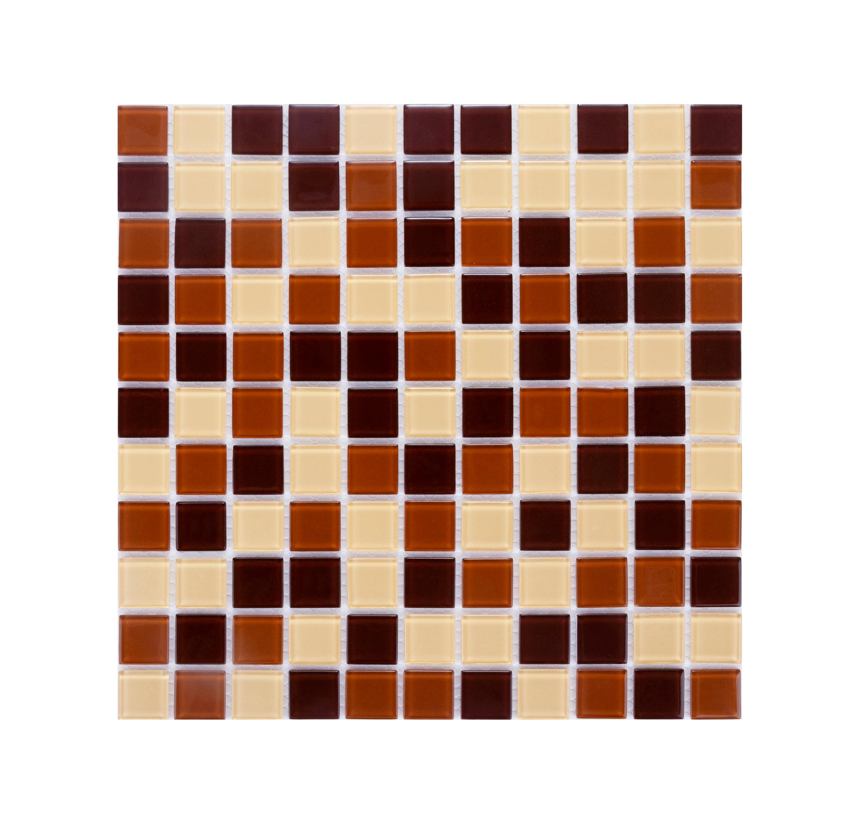 WS Tiles® 1" x 1" Straight Edge Glass Mosaic Tile