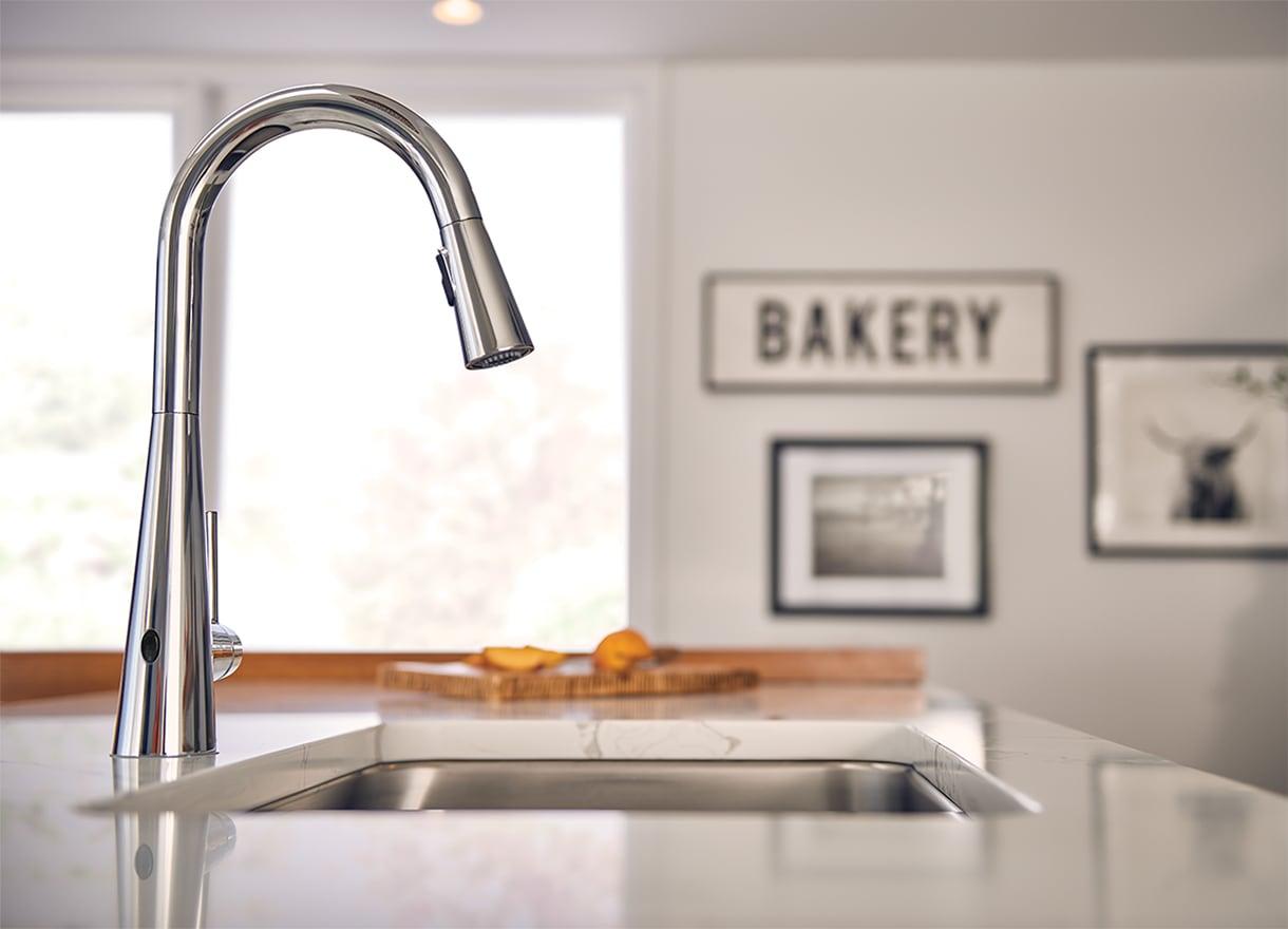 Moen Sleek MotionSense Wave Single Handle Pulldown Kitchen Faucet with Power Clean Technology