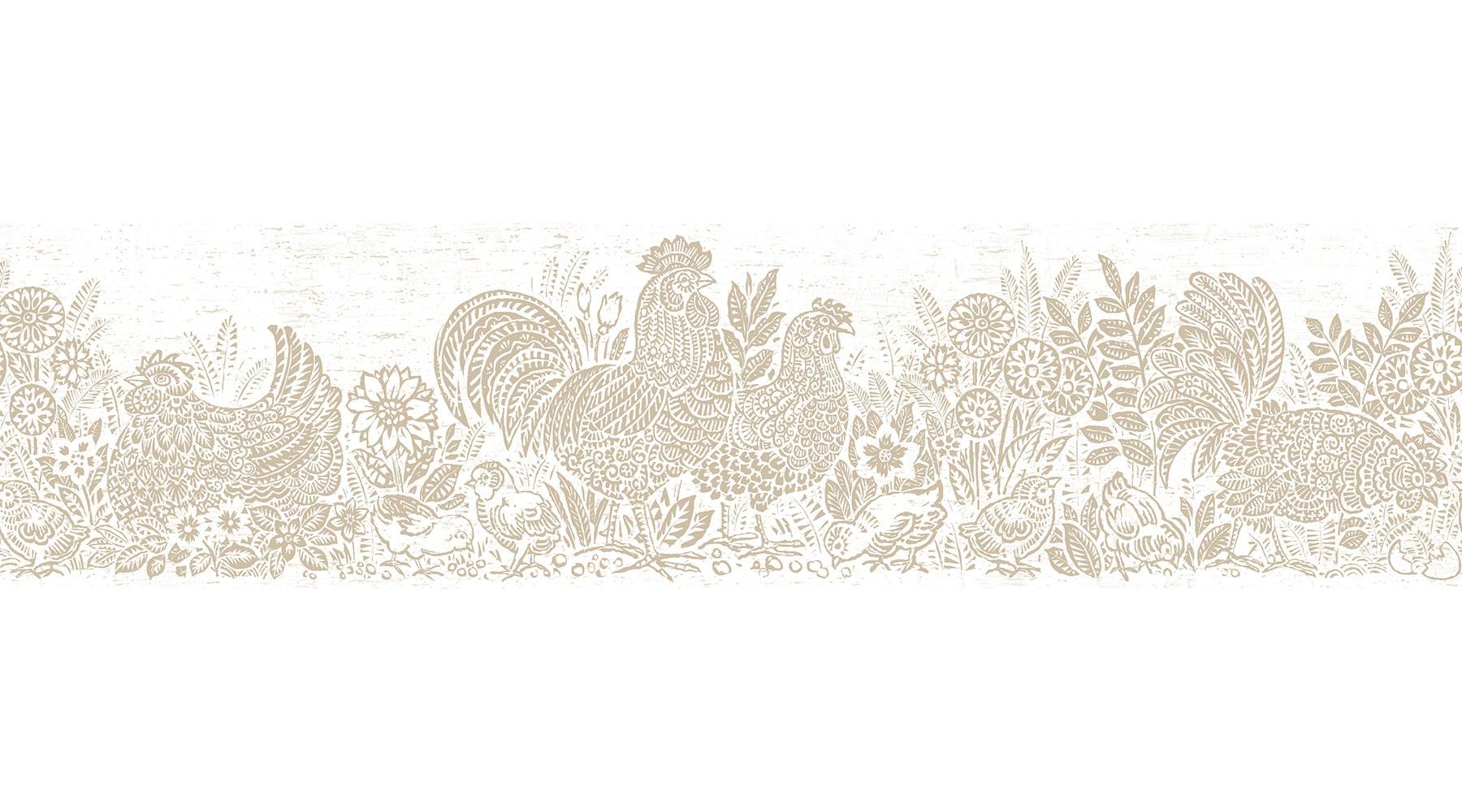 Chesapeake Parton Beige Chicken Border Wall Decals