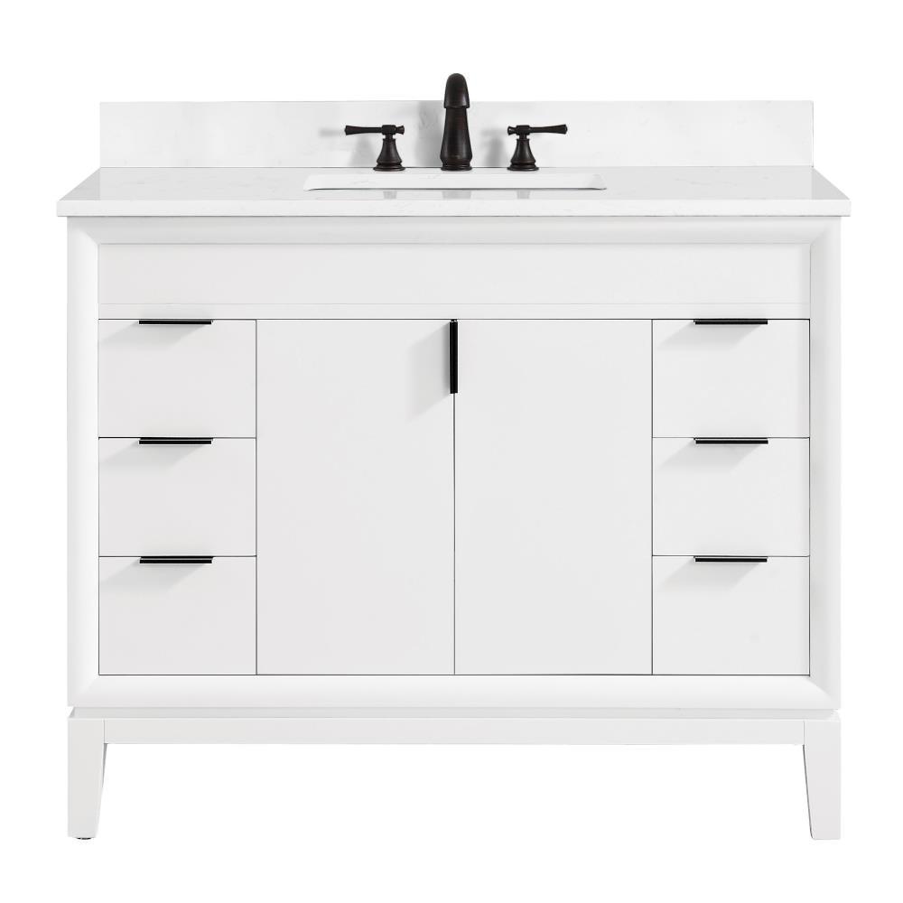 Zeb 43'' Single Bathroom Vanity with Marble Top