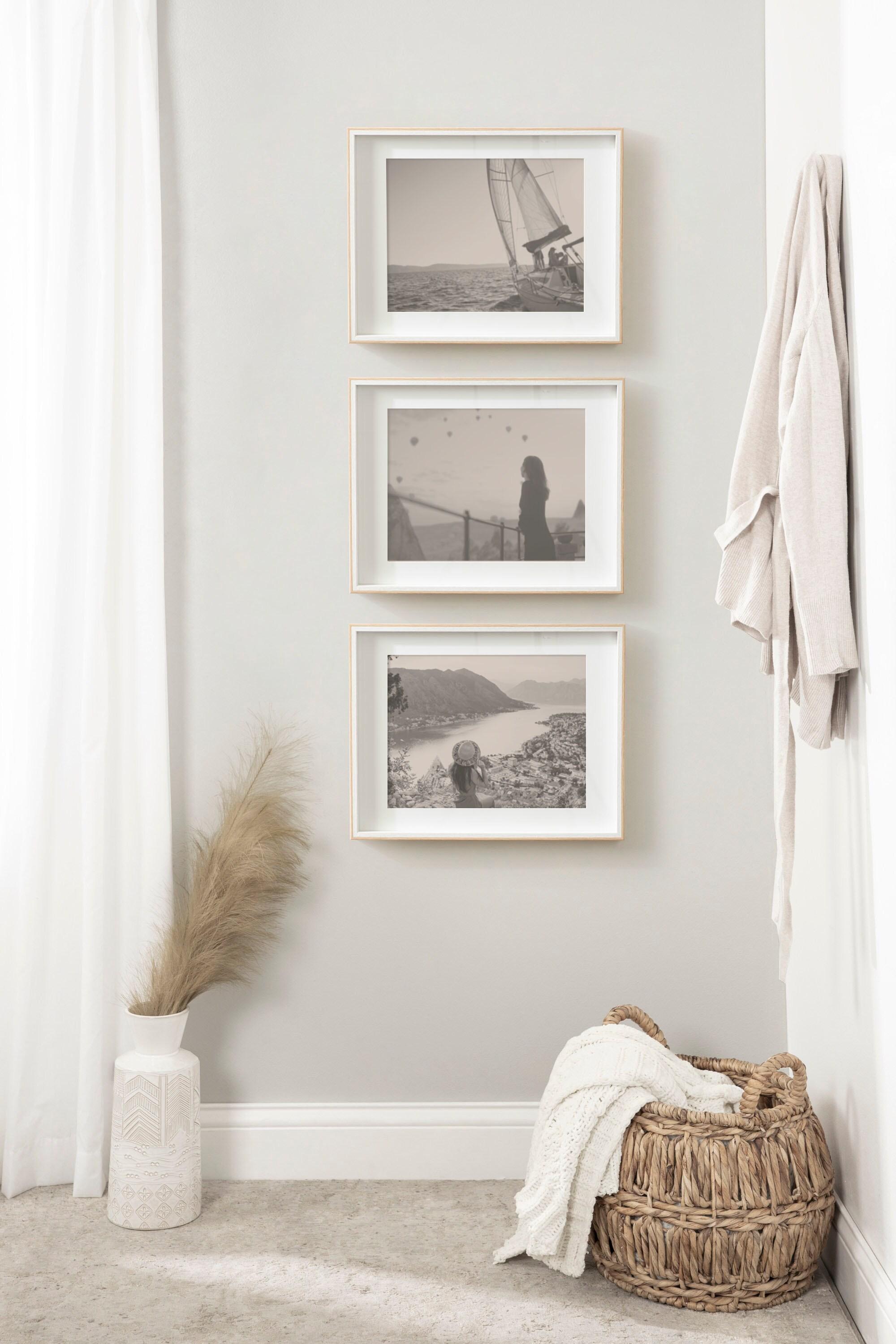 Kate & Laurel All Things Decor (Set of 3) 14"x18" Matted to 11"x14" Gibson Photo Frames White/Natural