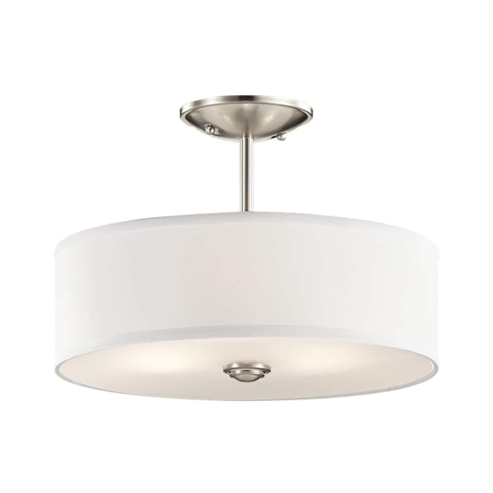 Kichler Lighting Shailene 3 - Light Semi-Flush Mount in  Brushed Nickel
