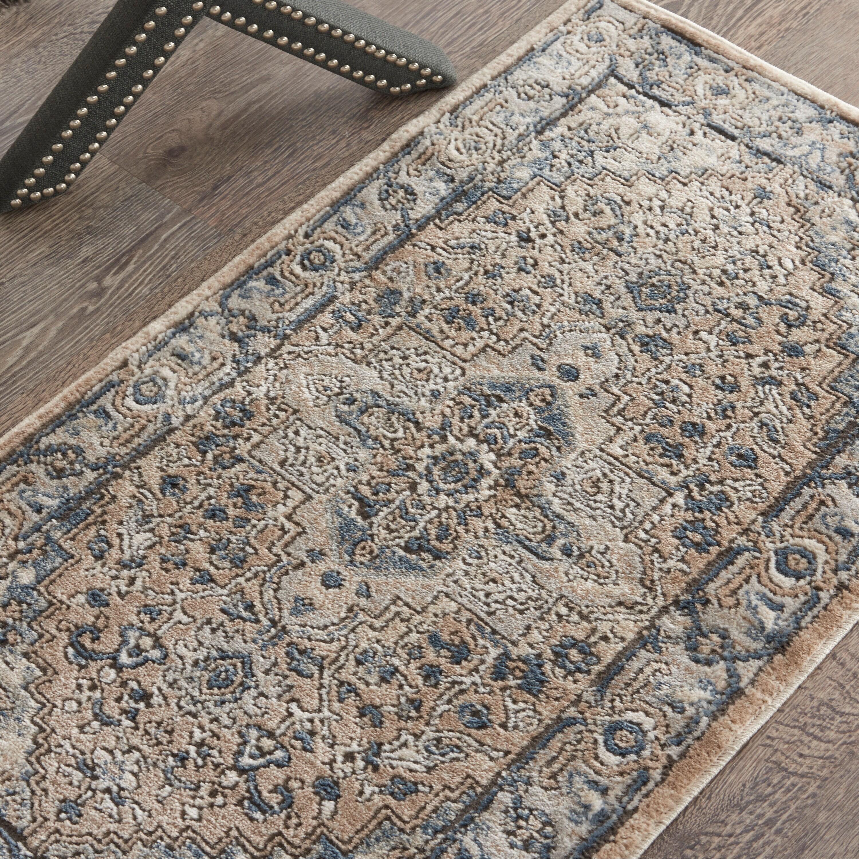 Nourison Concerto Center Medallion Indoor Rug Beige Grey 2'2" x 3'9"