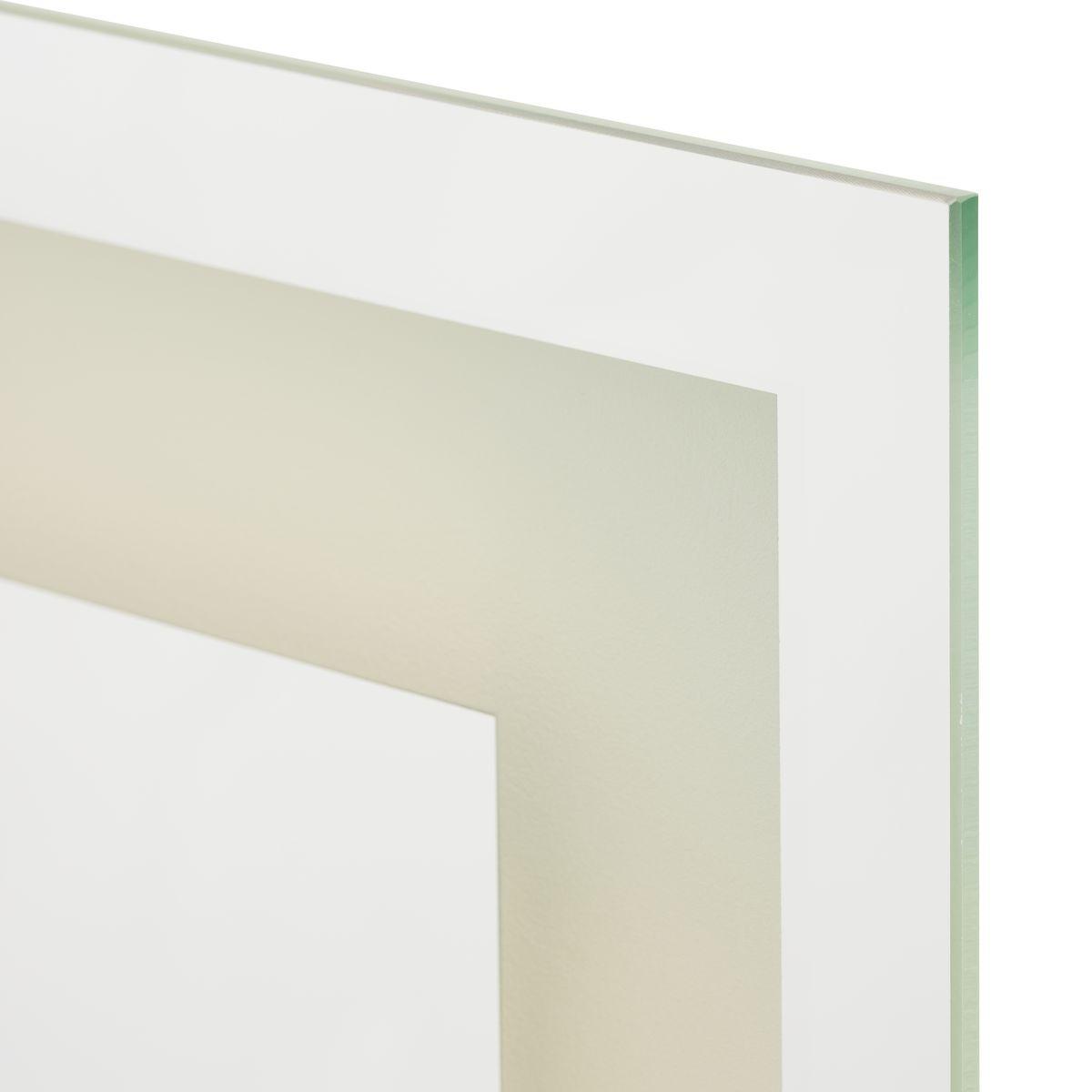 Progress Lighting Captarent 1-Light LED Illuminated Bathroom Mirror, White, Frosted LED Shade