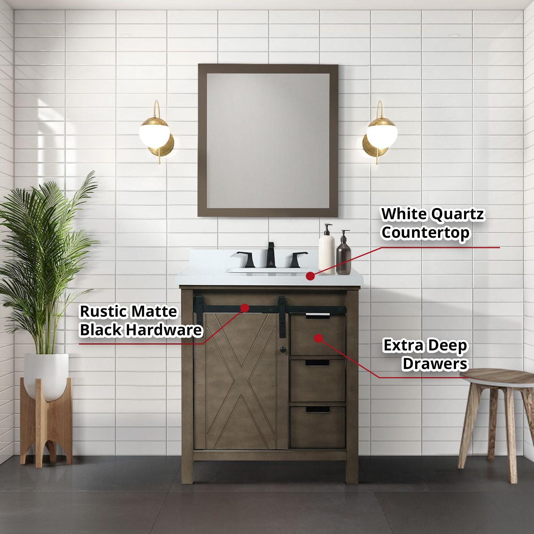 Lexora Marsyas 30 in W x 22 in D Single Bath Vanity