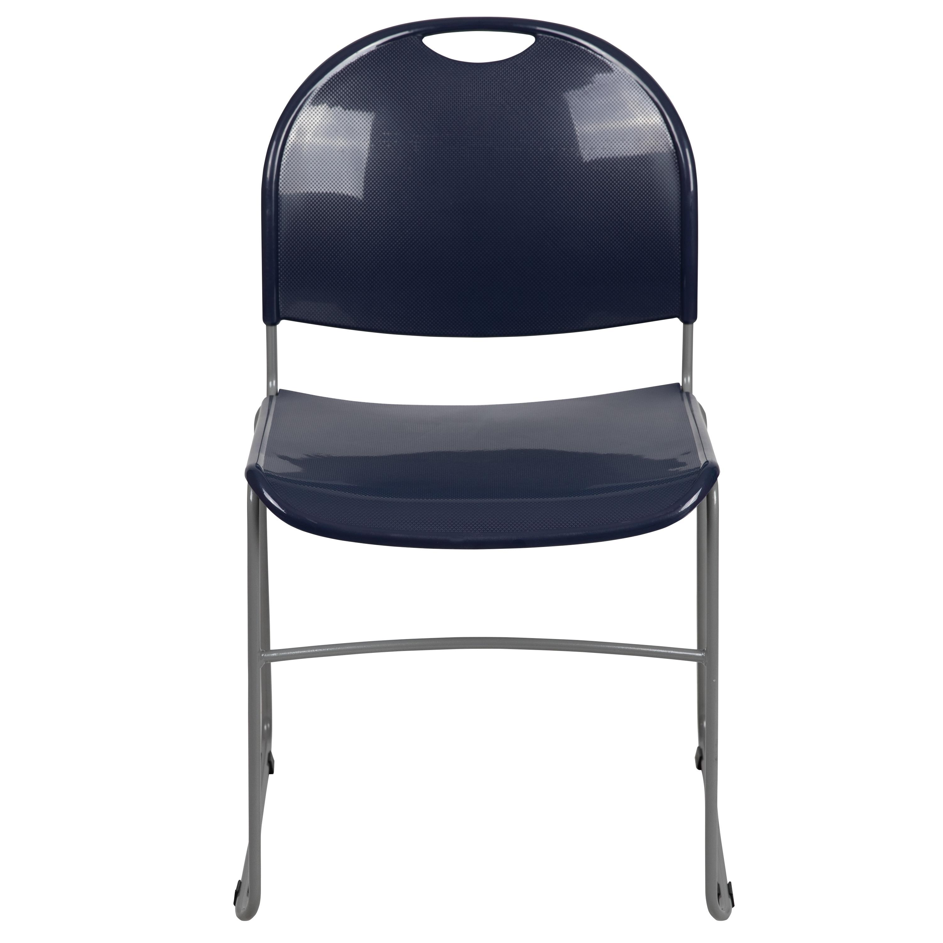 Gaea 880 lb. Capacity Ultra-Compact Stack Chair with Metal Frame (Set of 5)