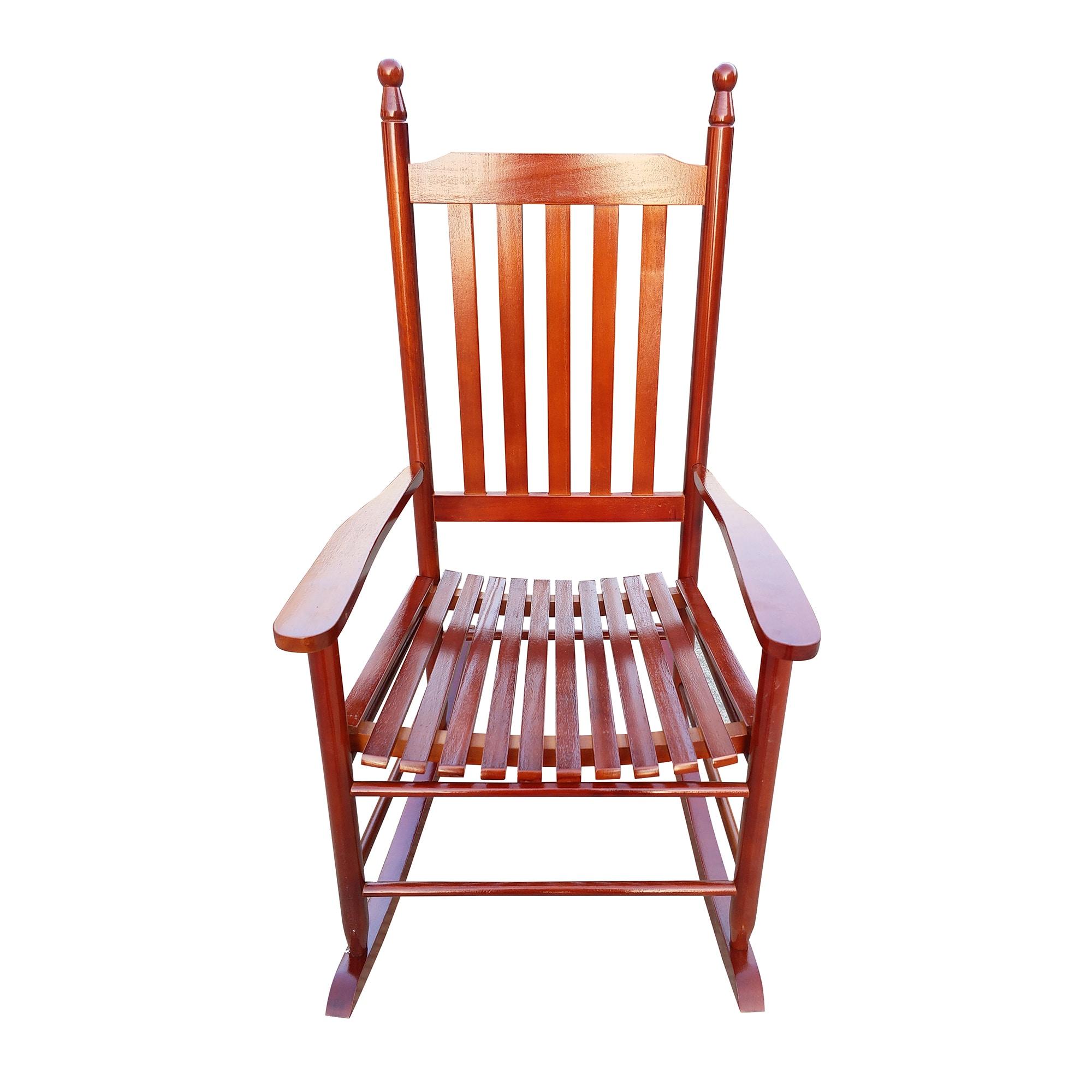 Wooden Porch Rocking Chair Brown