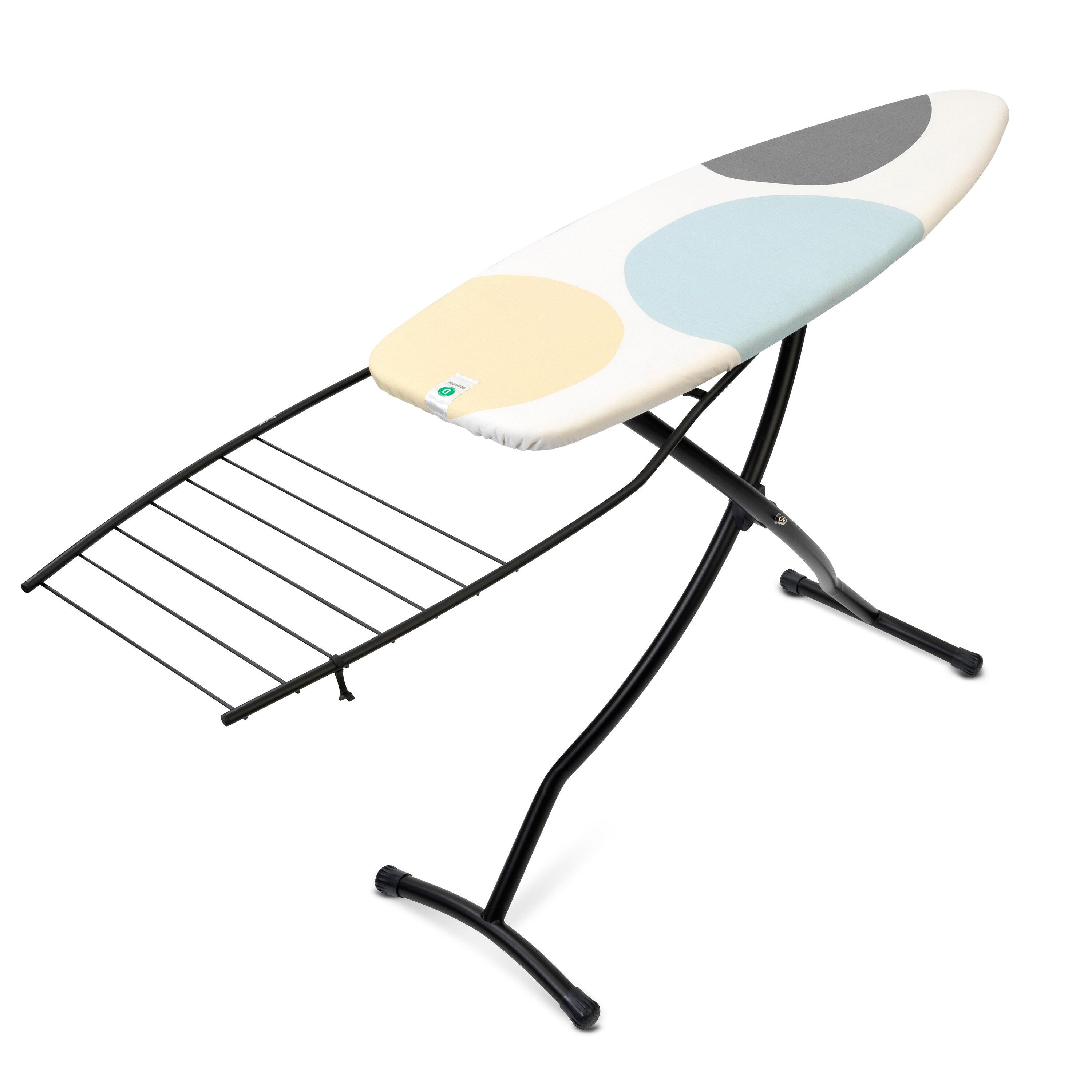 Brabantia Size D XL Ironing Board with Linen Rack and Heat Resistant Parking Zone Spring Bubbles Cover & Reviews | Wayfair
